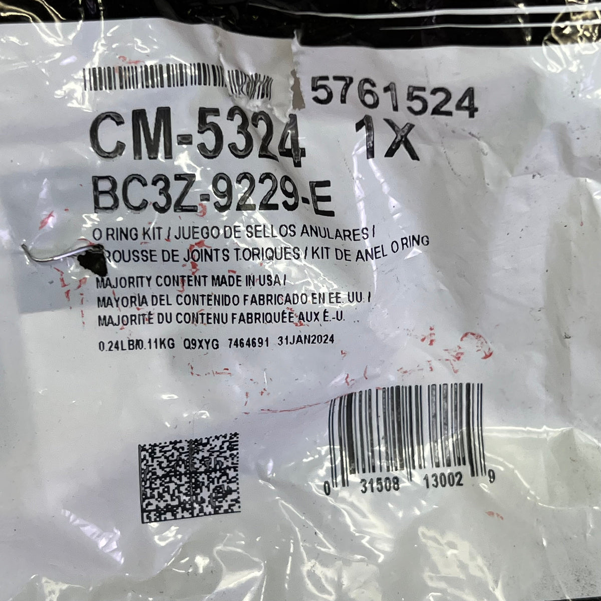 Motorcraft CM5324 Fuel Injector O-Ring, Tube & Seal Kit