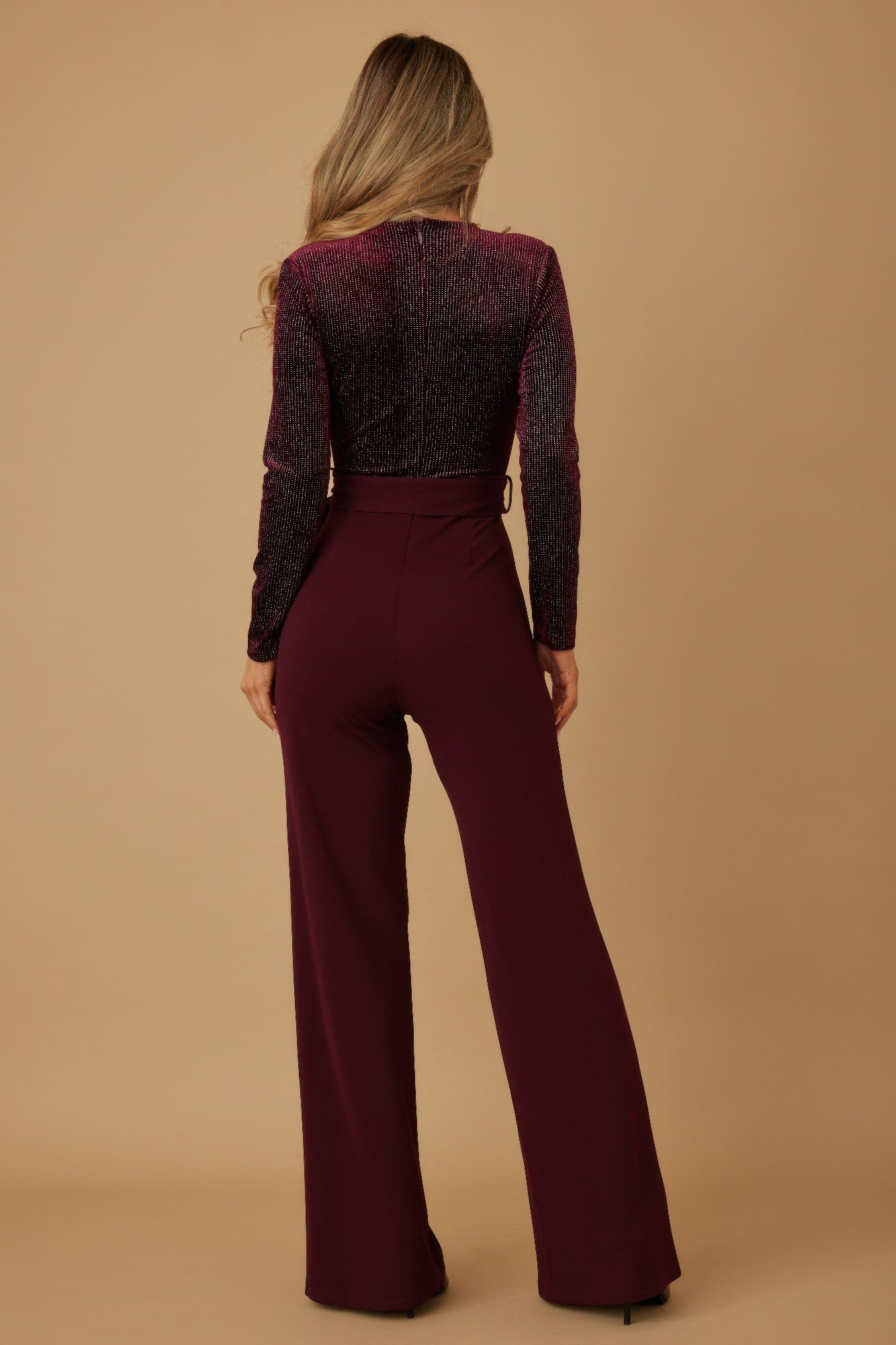 Velvet Top Fashion Jumpsuit