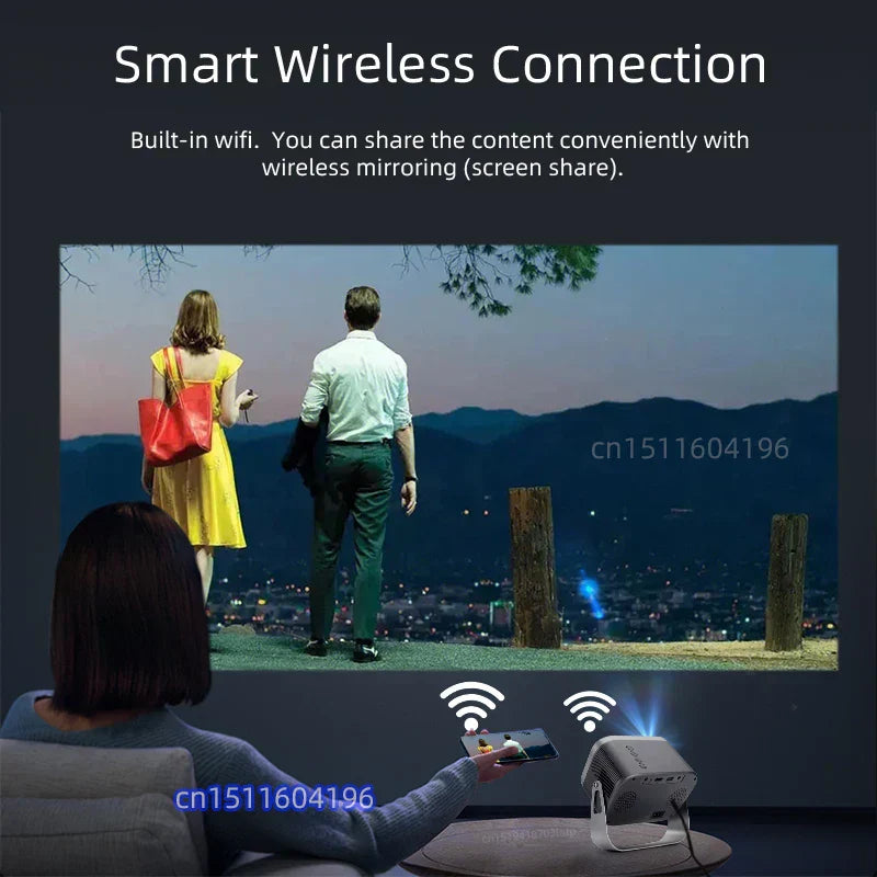 NNEOBA MINI Projector Portable Home Theater for Ultimate WIFI Entertainment