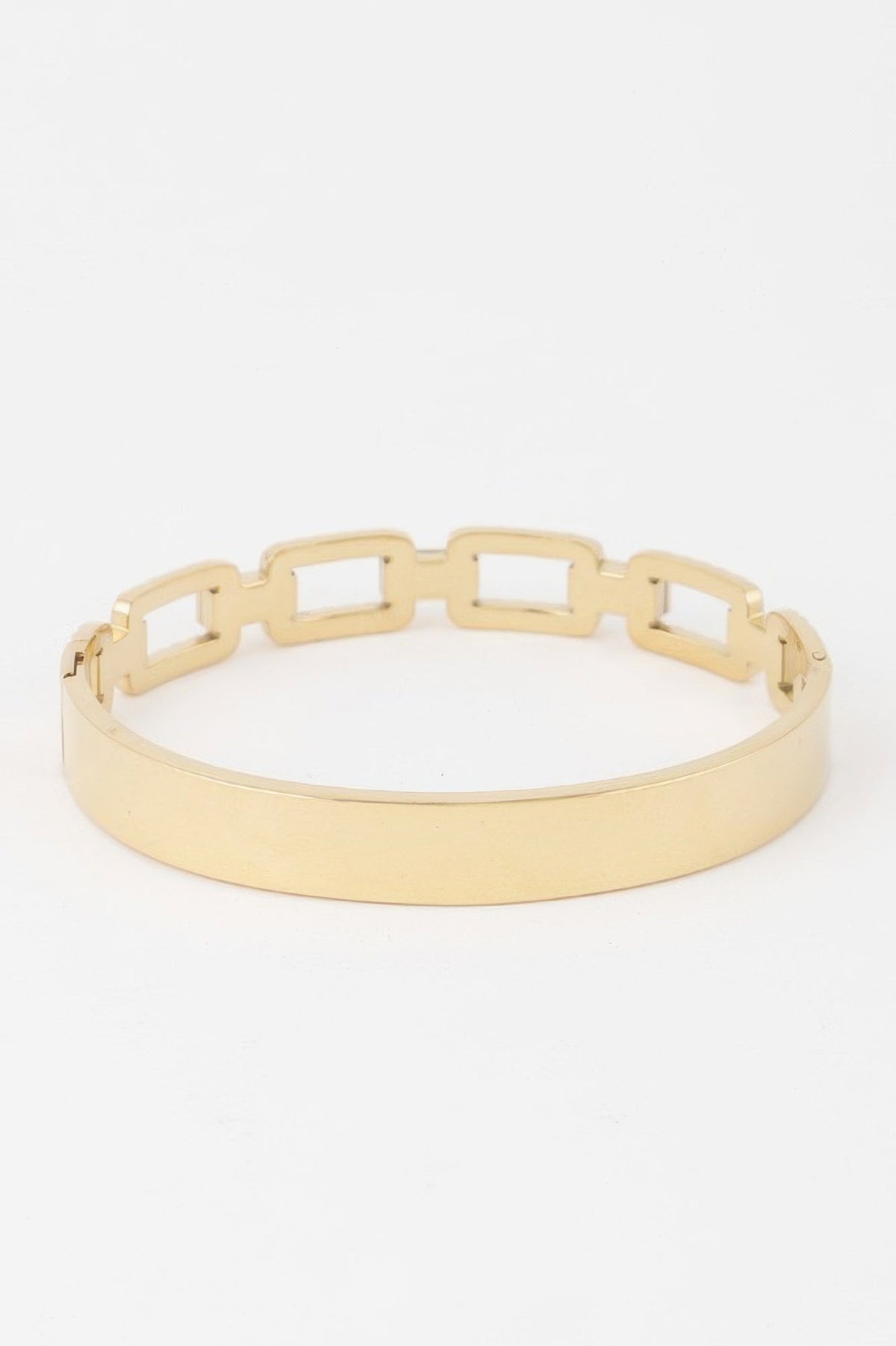 Ribbed Chain Clasp Bracelet