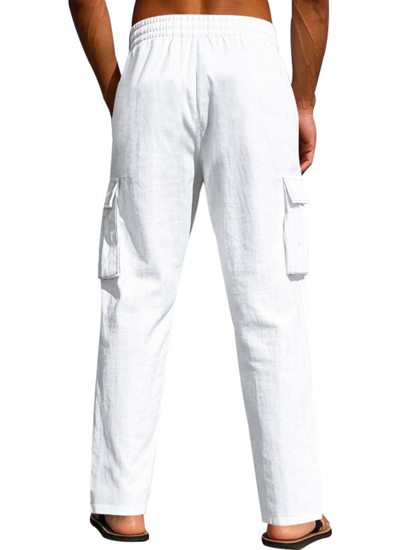 Men's Full Size Relaxed Fit Cargo Drawstring Pants Plus Size