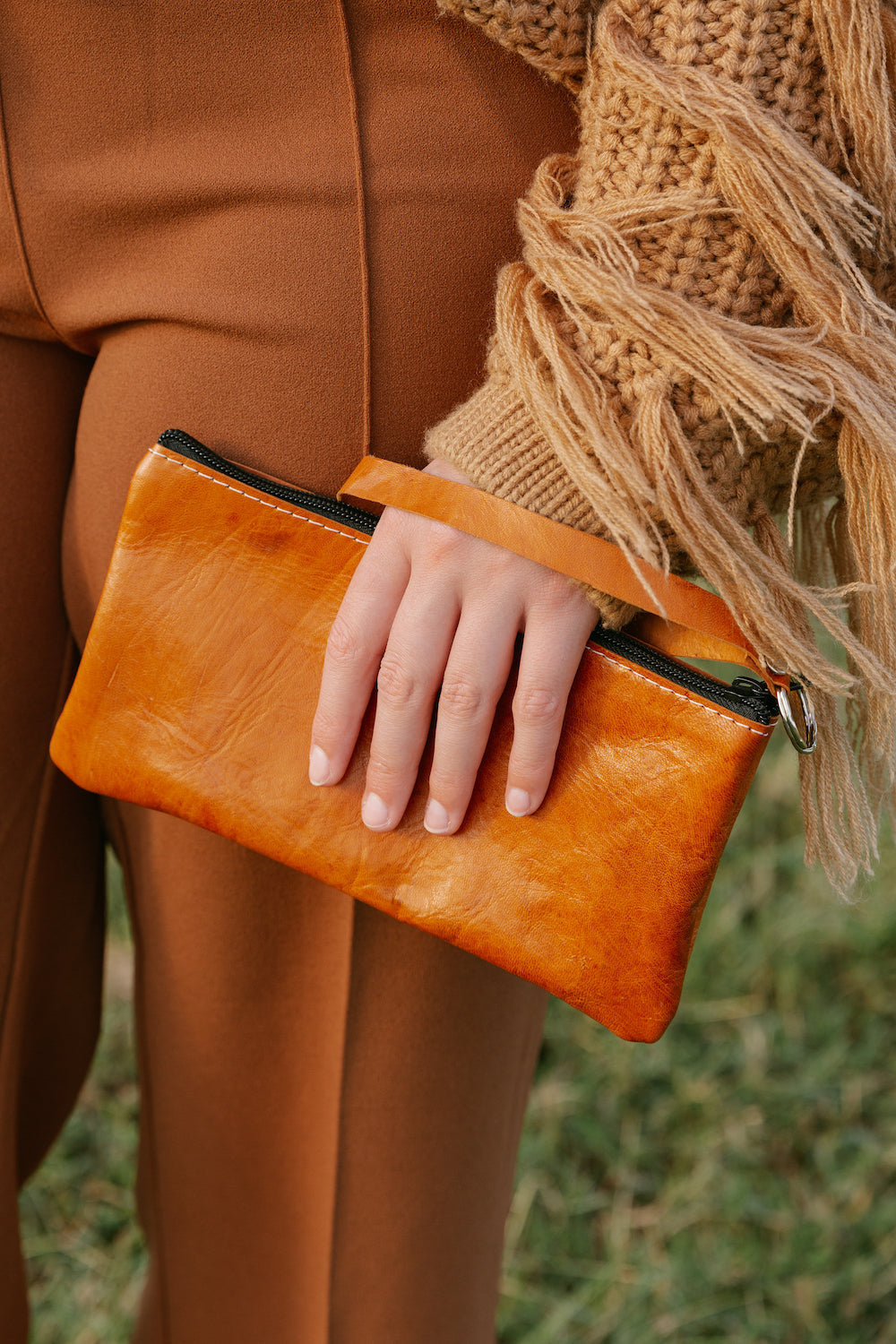Leather Wristlet Pouch — Handmade by 2nd Story Goods