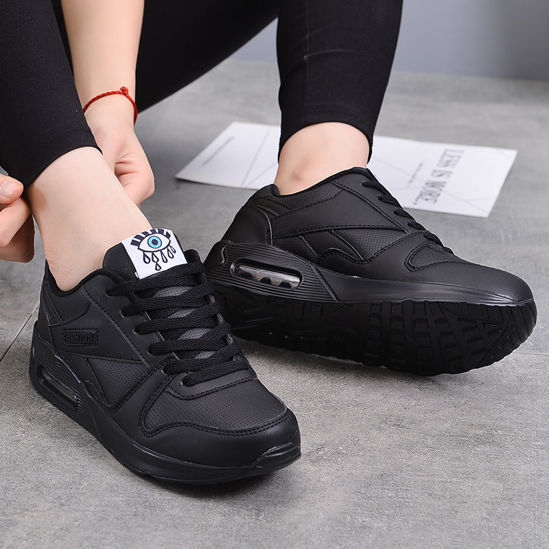 Women's Air Cushion Platform Sneakers – Breathable Mesh Athletic Shoes