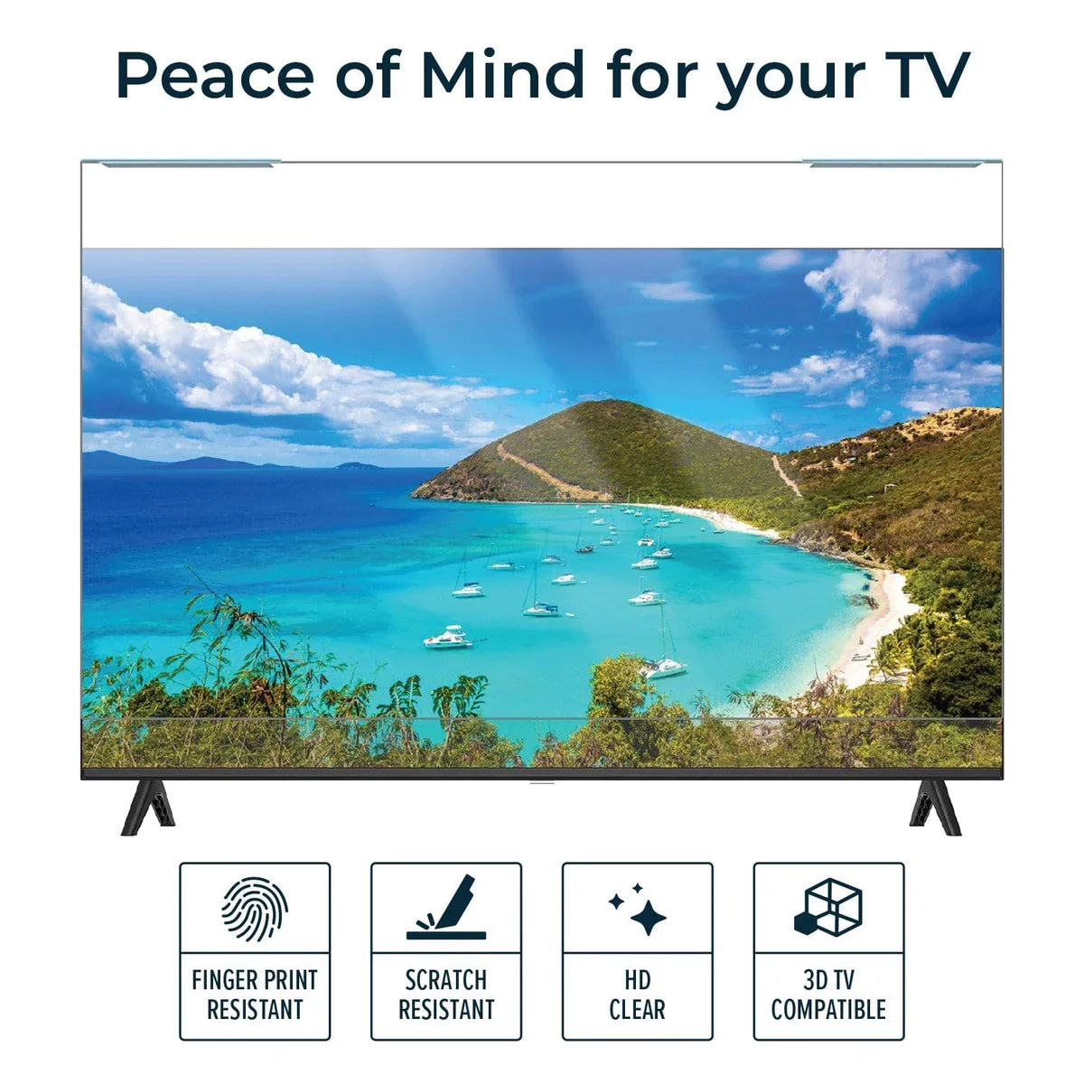 ZERODAMAGE Clear Anti-Blue Light TV Screen Protector – Fits 86" TVs