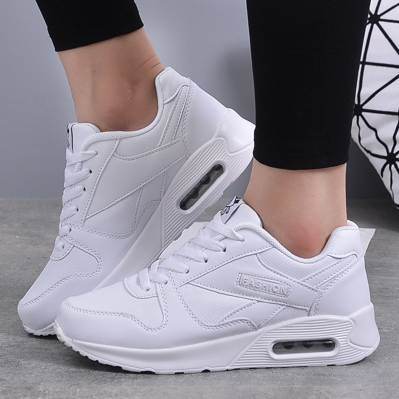 Women's Air Cushion Platform Sneakers – Breathable Mesh Athletic Shoes