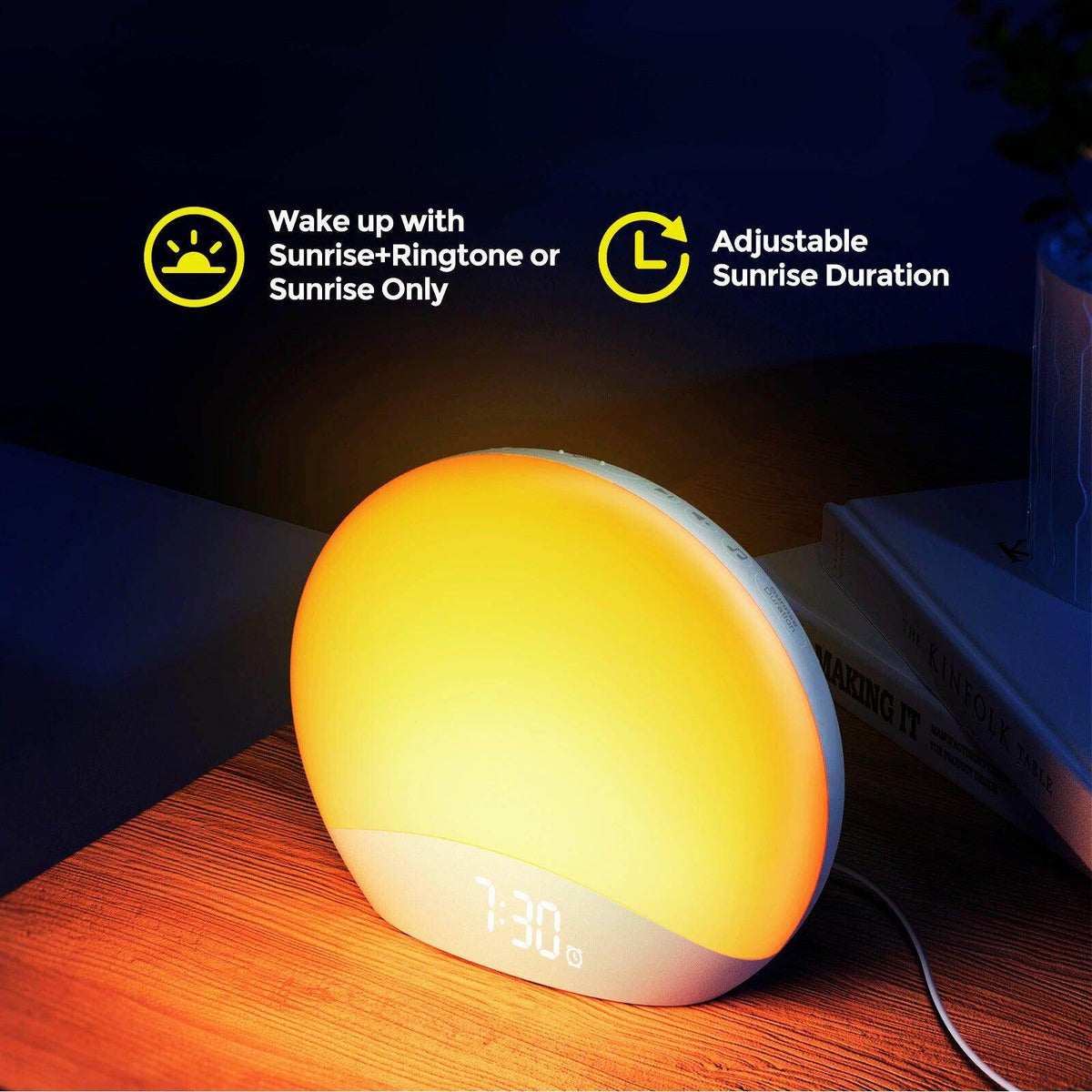 Sunrise Alarm Clock with Sunrise Simulation & FM Radio