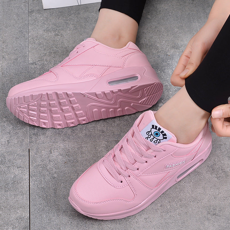 Women's Air Cushion Platform Sneakers – Breathable Mesh Athletic Shoes