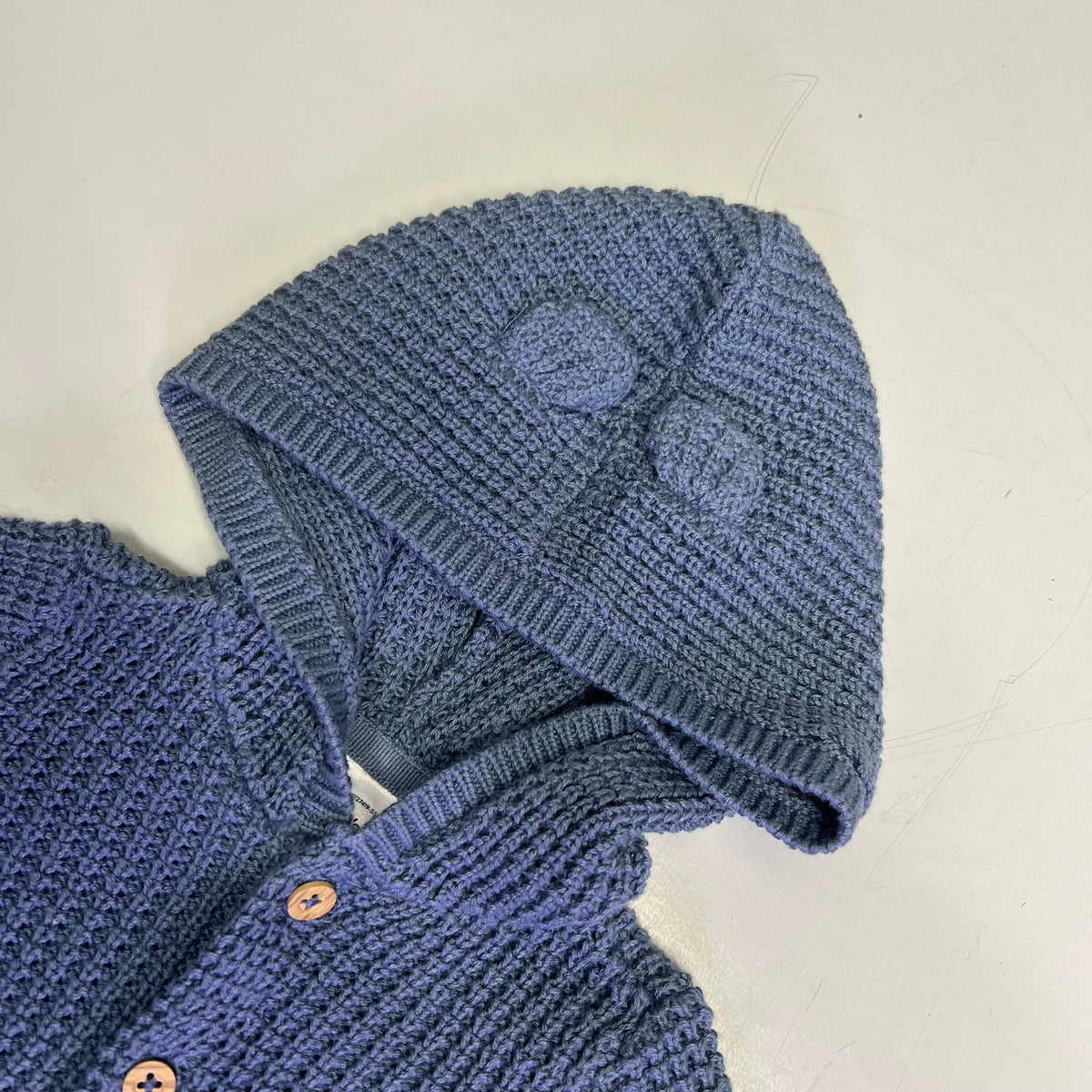 Carter's Baby Boys Hooded Waffle-Knit Cardigan, Navy, 3M
