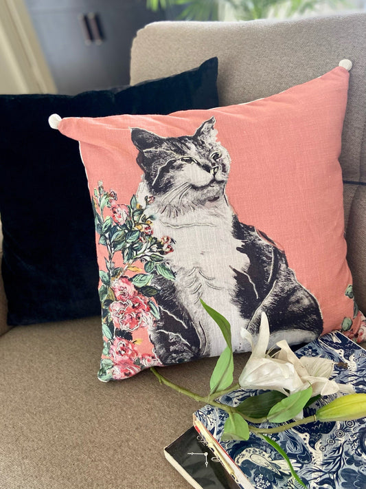 Pink Decorative Pillow 18"x18" Peach - Zenvyra Collective