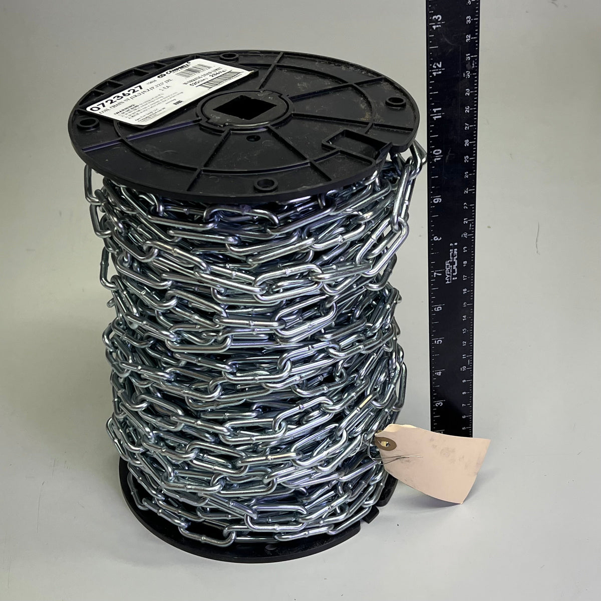 Campbell Zinc Plated Straight Link Coil Chain – 125 ft. – Made in USA