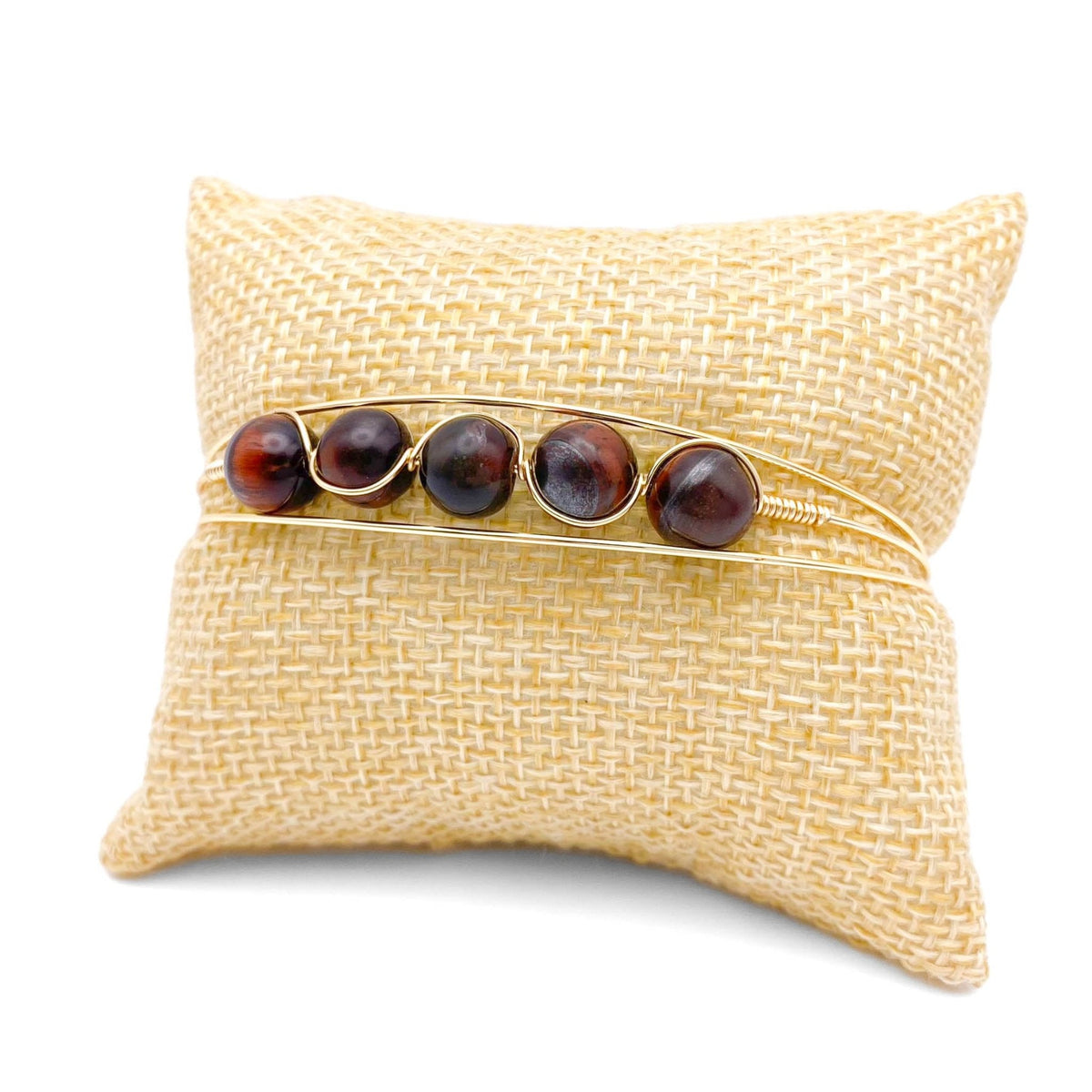 Brickhouse Tiger's Eye Gold Plated Bangle Bracelet