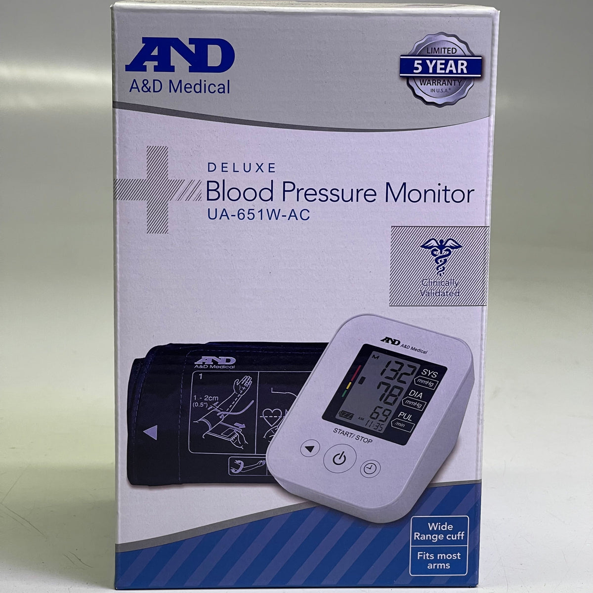 A&D Medical UA-651-AC Blood Pressure Monitor with Wide Cuff