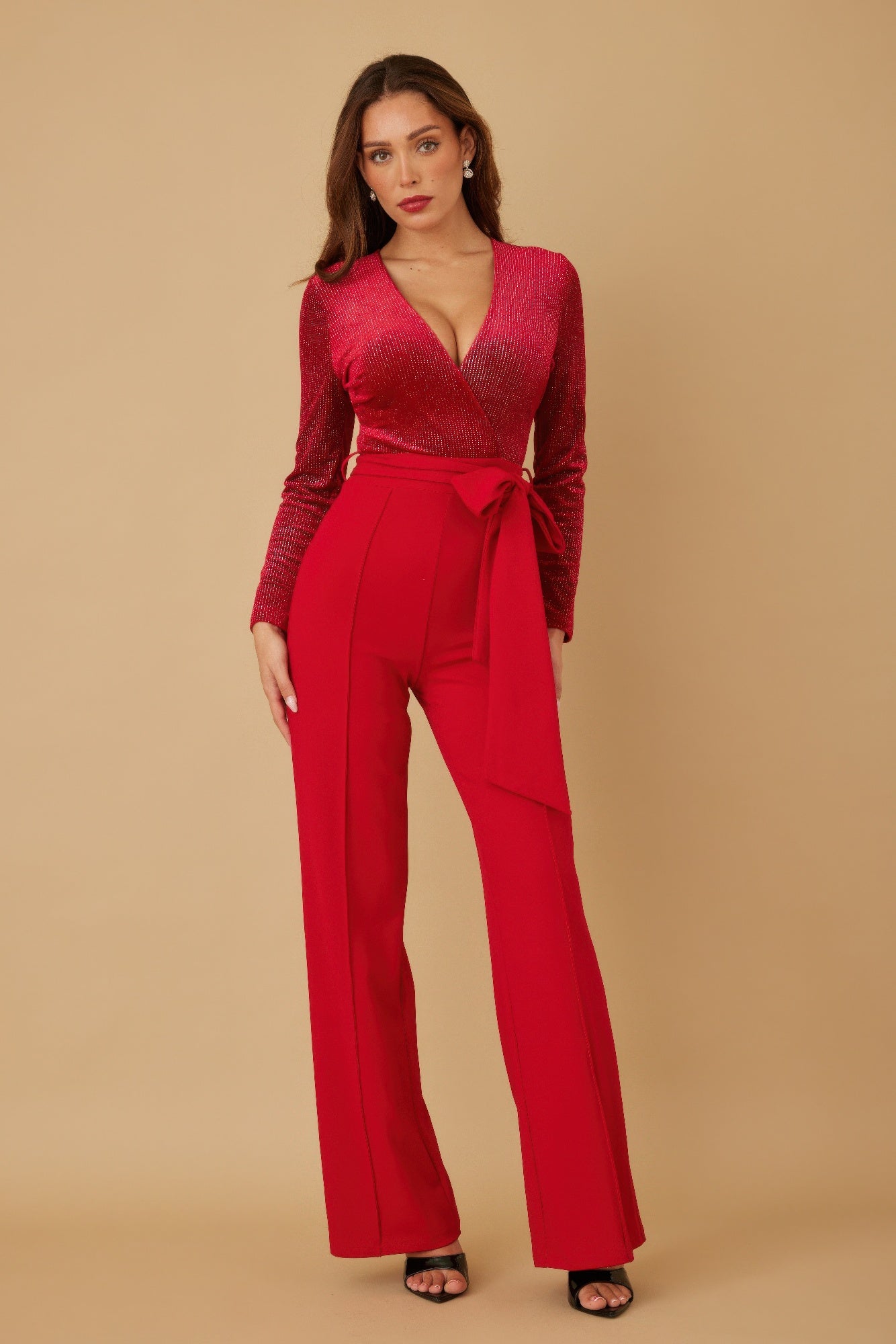 Velvet Top Fashion Jumpsuit