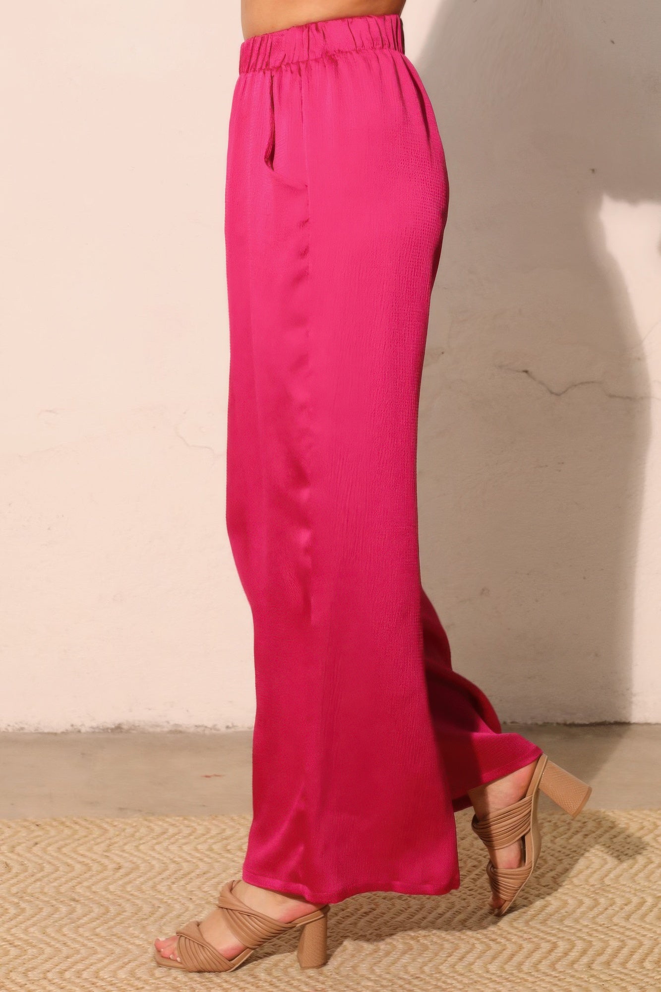 Hammered Satin Pocket Pants