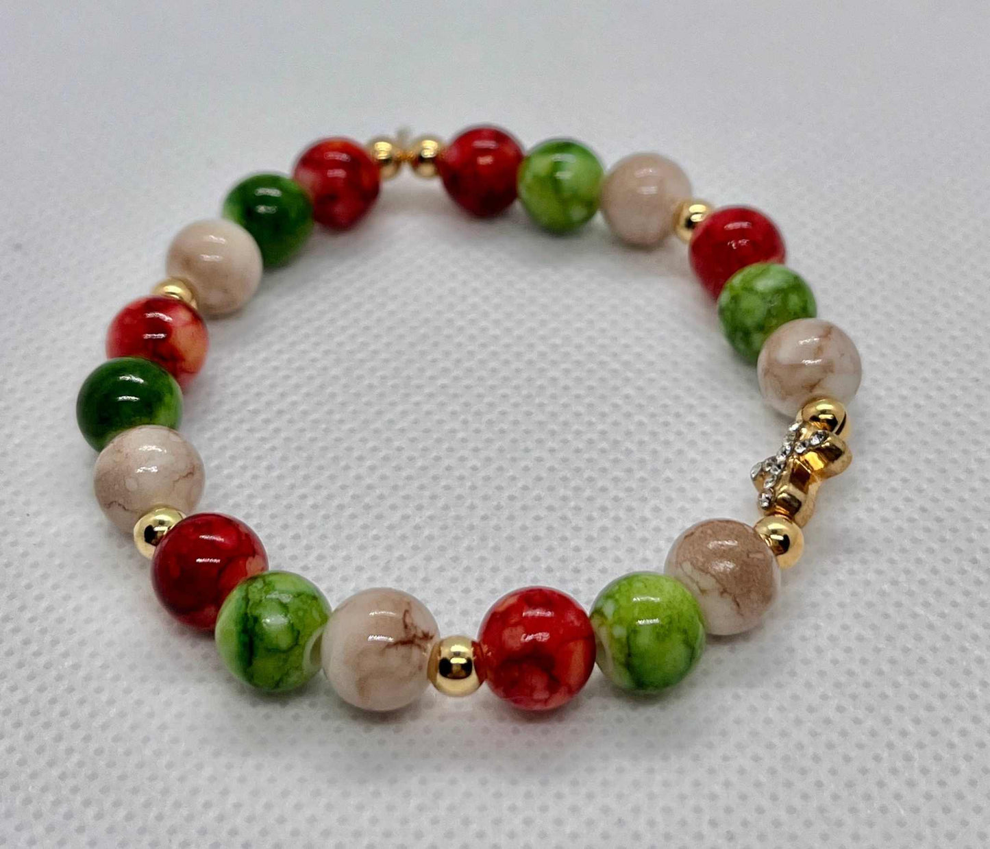 Christmas Cross Bead Bracelet Collection