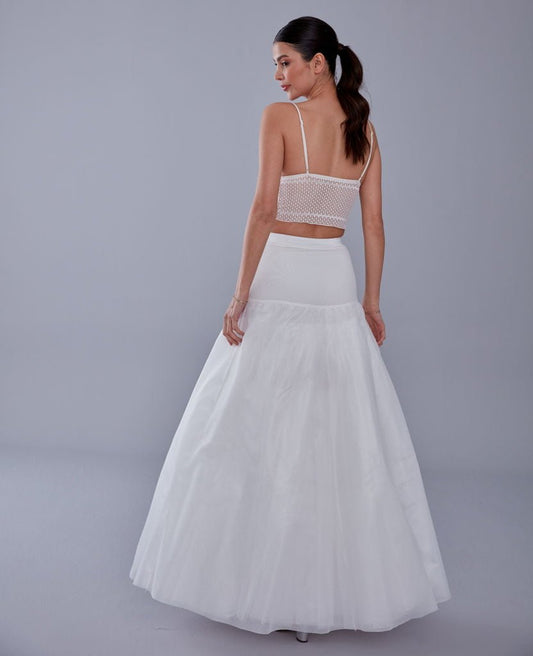 A-line Wedding Dress Underskirt, White Petticoat Skirt | Zenvyra Collective