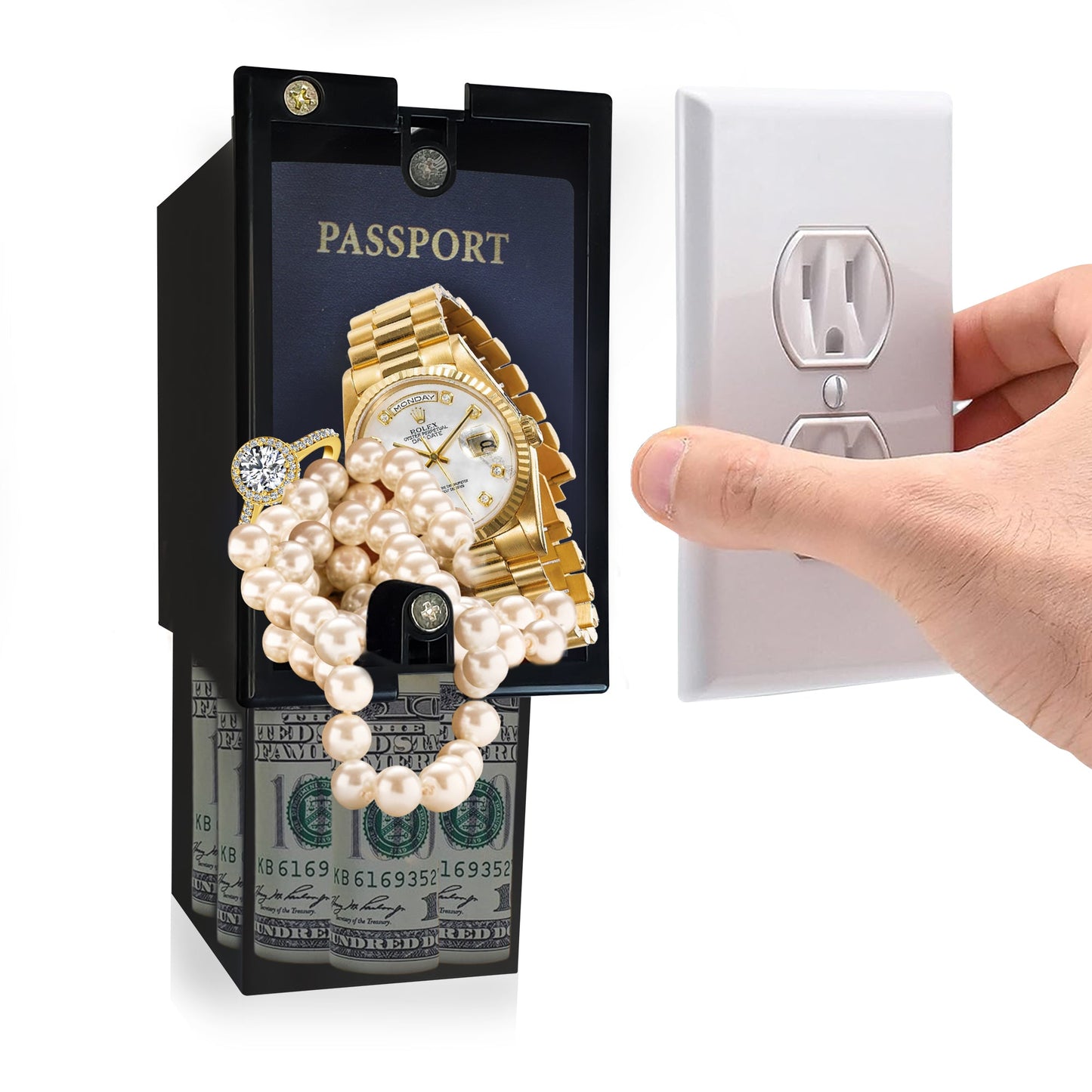 Diversion Safe Outlet (2 Pack) - Wall Socket Diversion Safe - Secret Safes For Home For Discreet Security