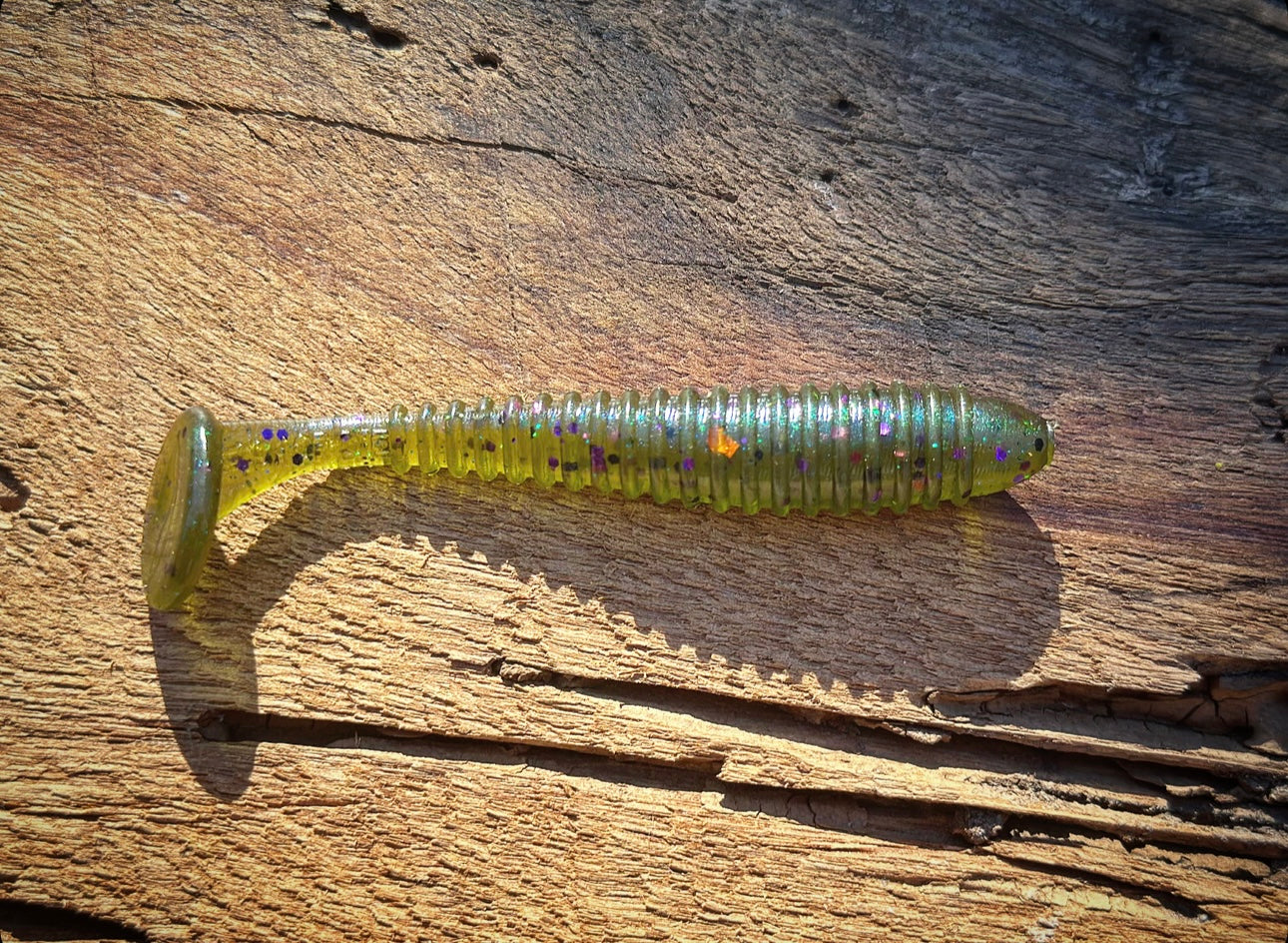 Minutemen Soft Plastic Swimbait – 3.5" Ribbed Fishing Lure