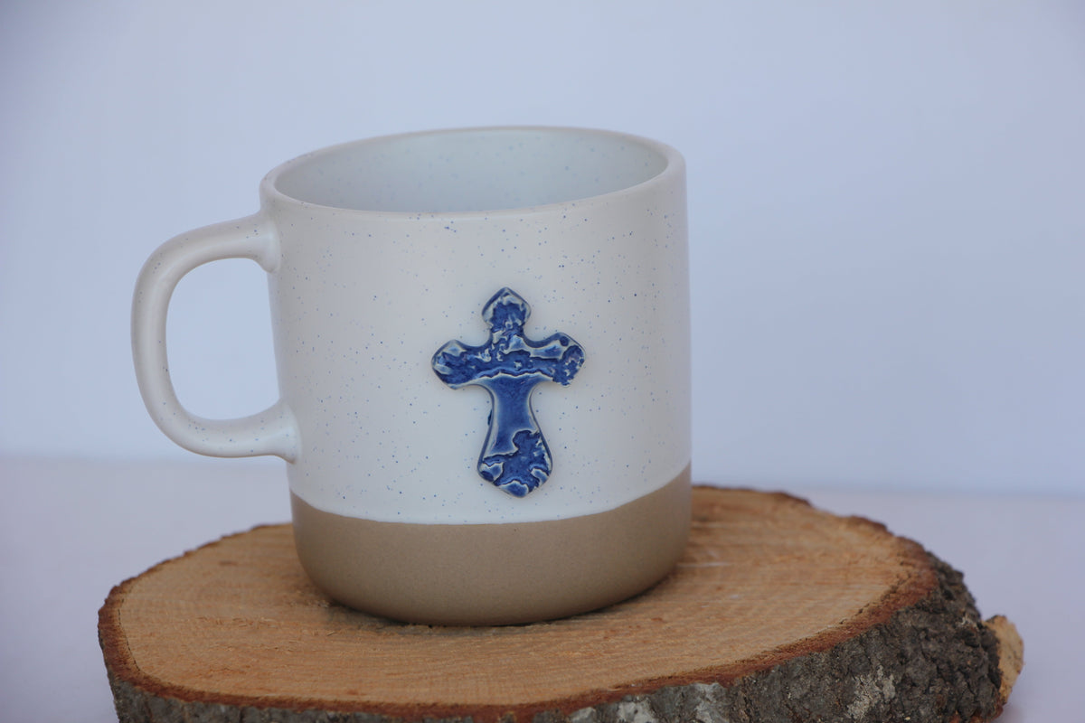 Cross Coffee Mug | Hand-Painted Ceramic Mug