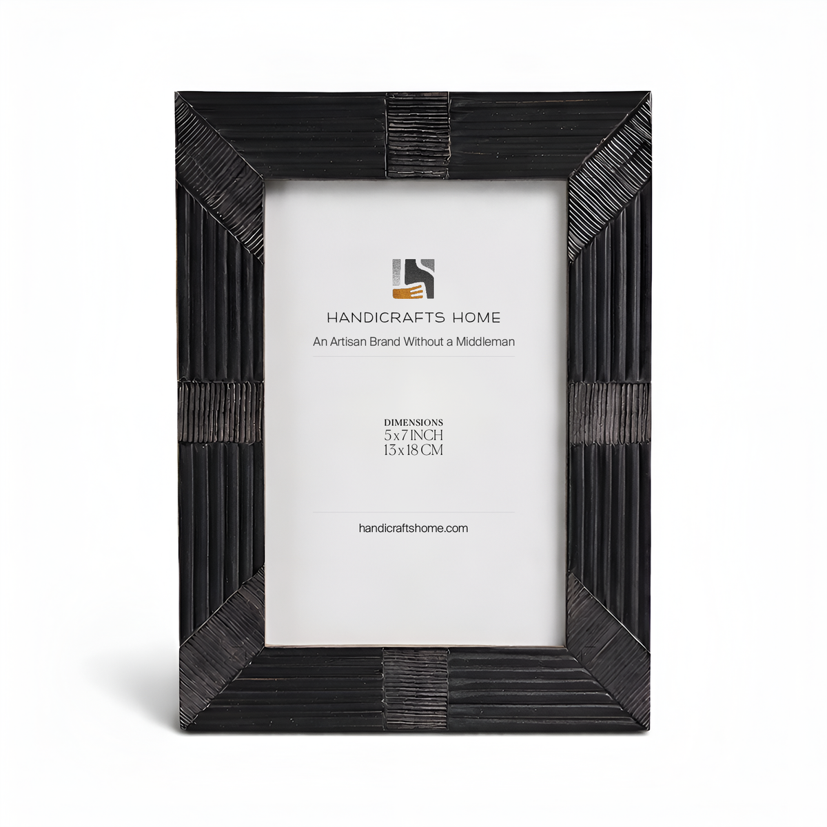 Shagrin Black Horn Inlay Picture Photo Frame 4x6 & 5x7