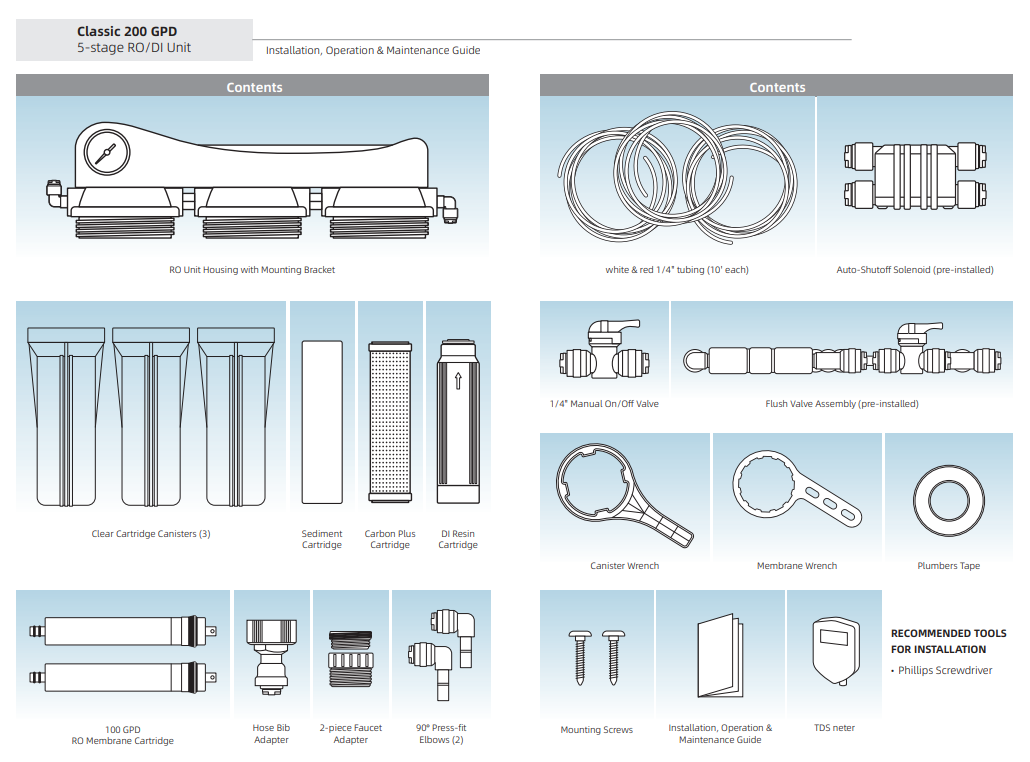 200 GPD RODI Filter System for Reef Aquariums