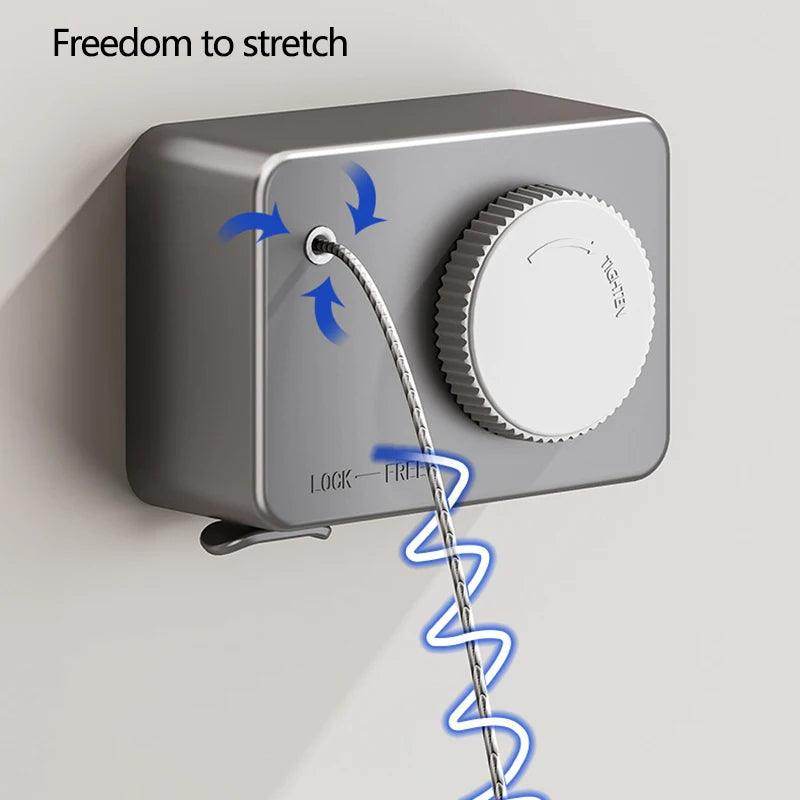 Invisible Retractable Clothesline – Wall-Mounted Retractable Rope