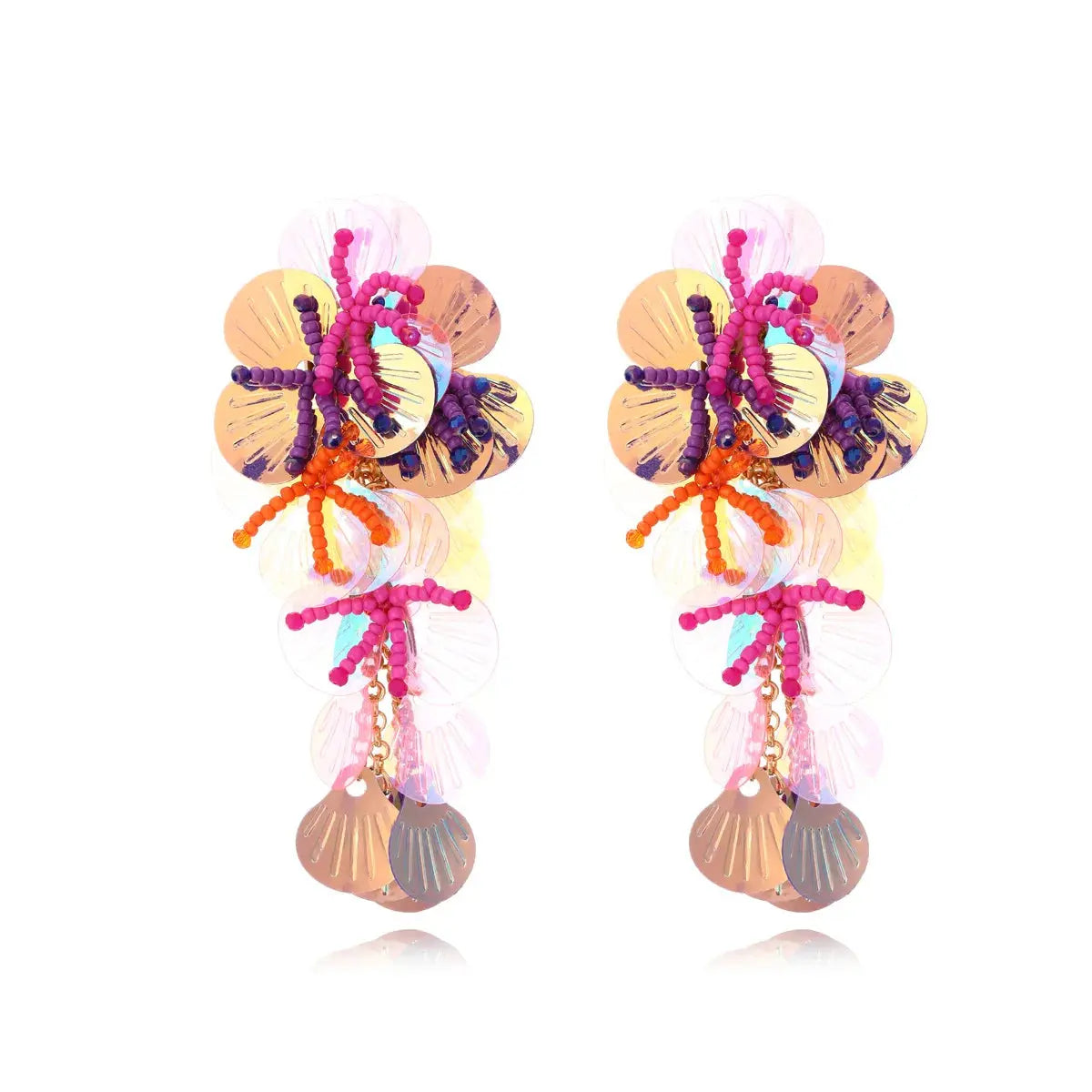 Statement Earrings Earrings - Colorful Shell - Women's Statement Jewelry