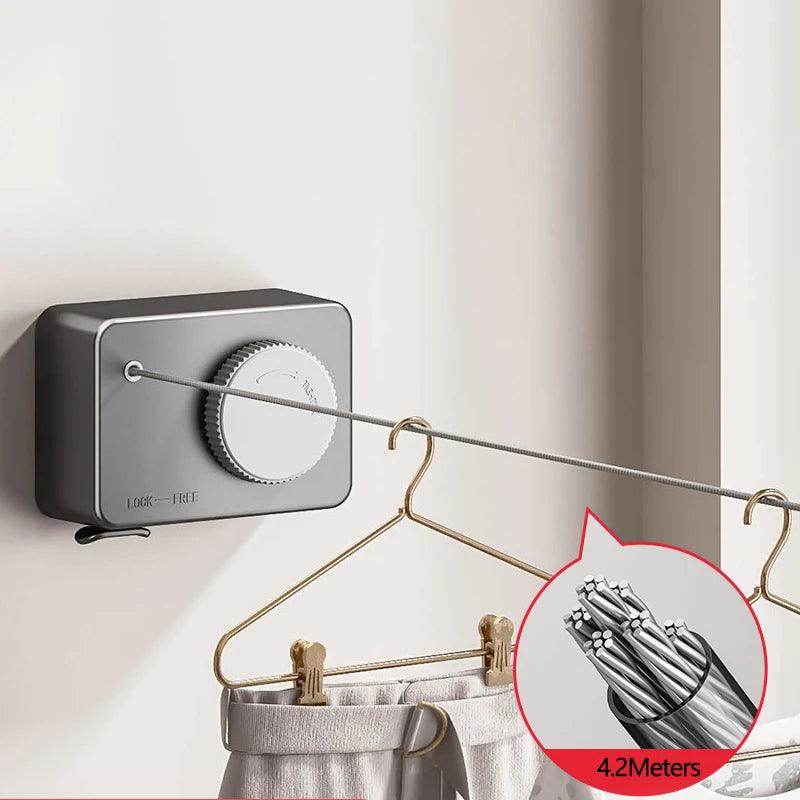 Invisible Retractable Clothesline – Wall-Mounted Retractable Rope