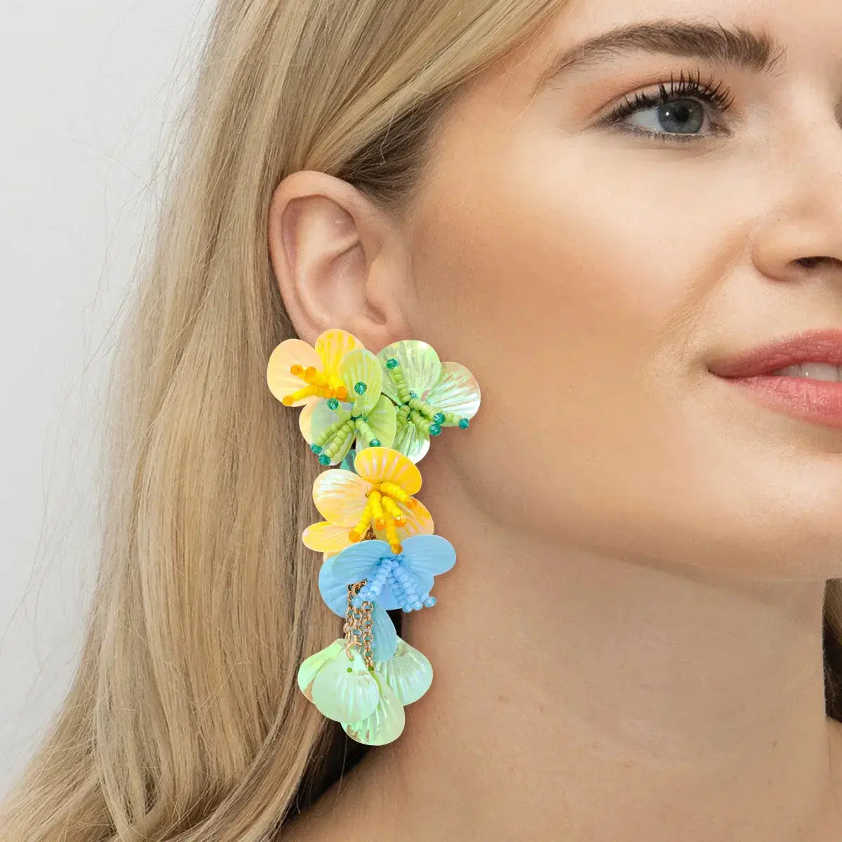 Statement Earrings Earrings - Colorful Shell - Women's Statement Jewelry