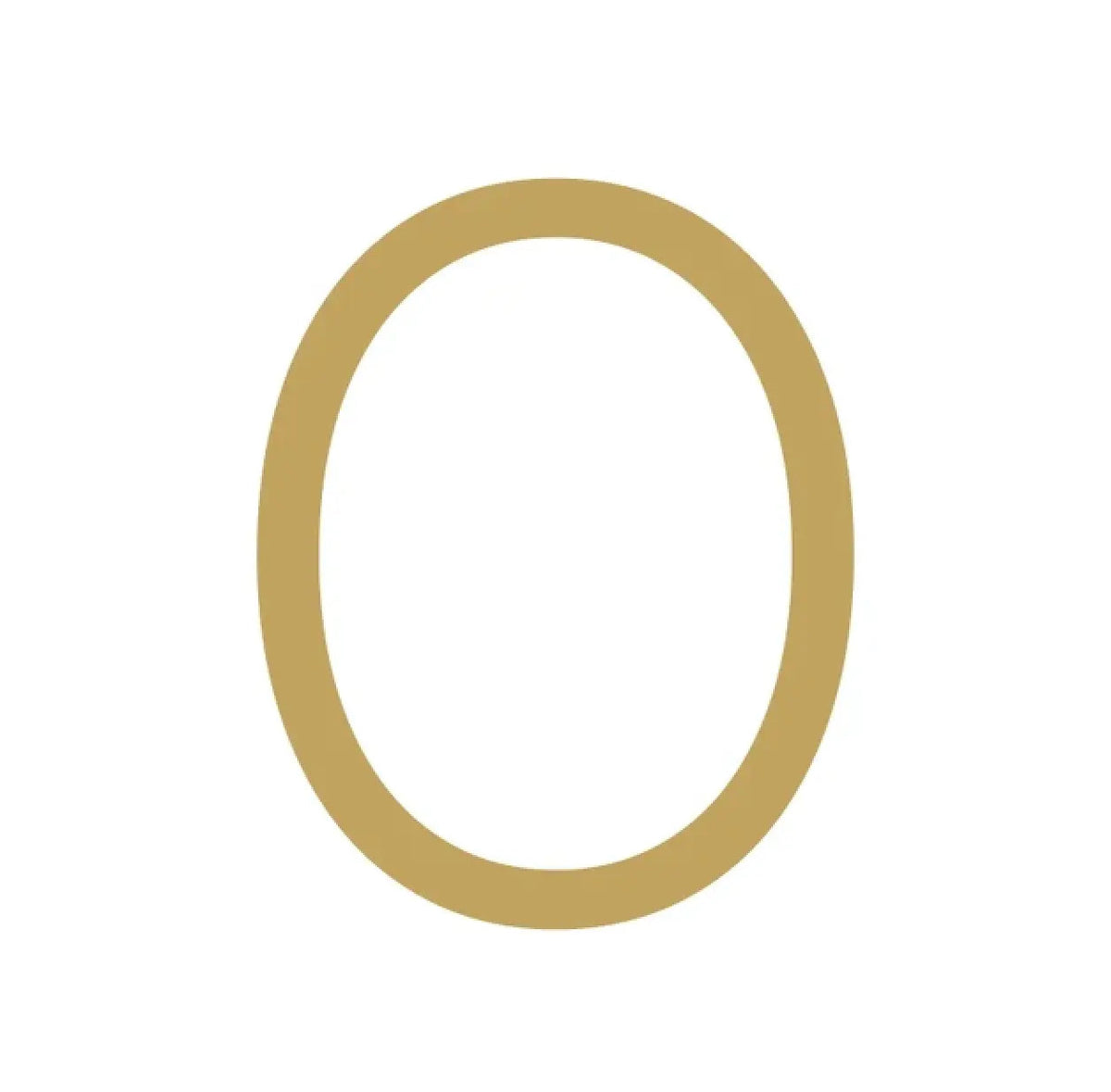 Solid Brass House Numbers | Brushed Brass
