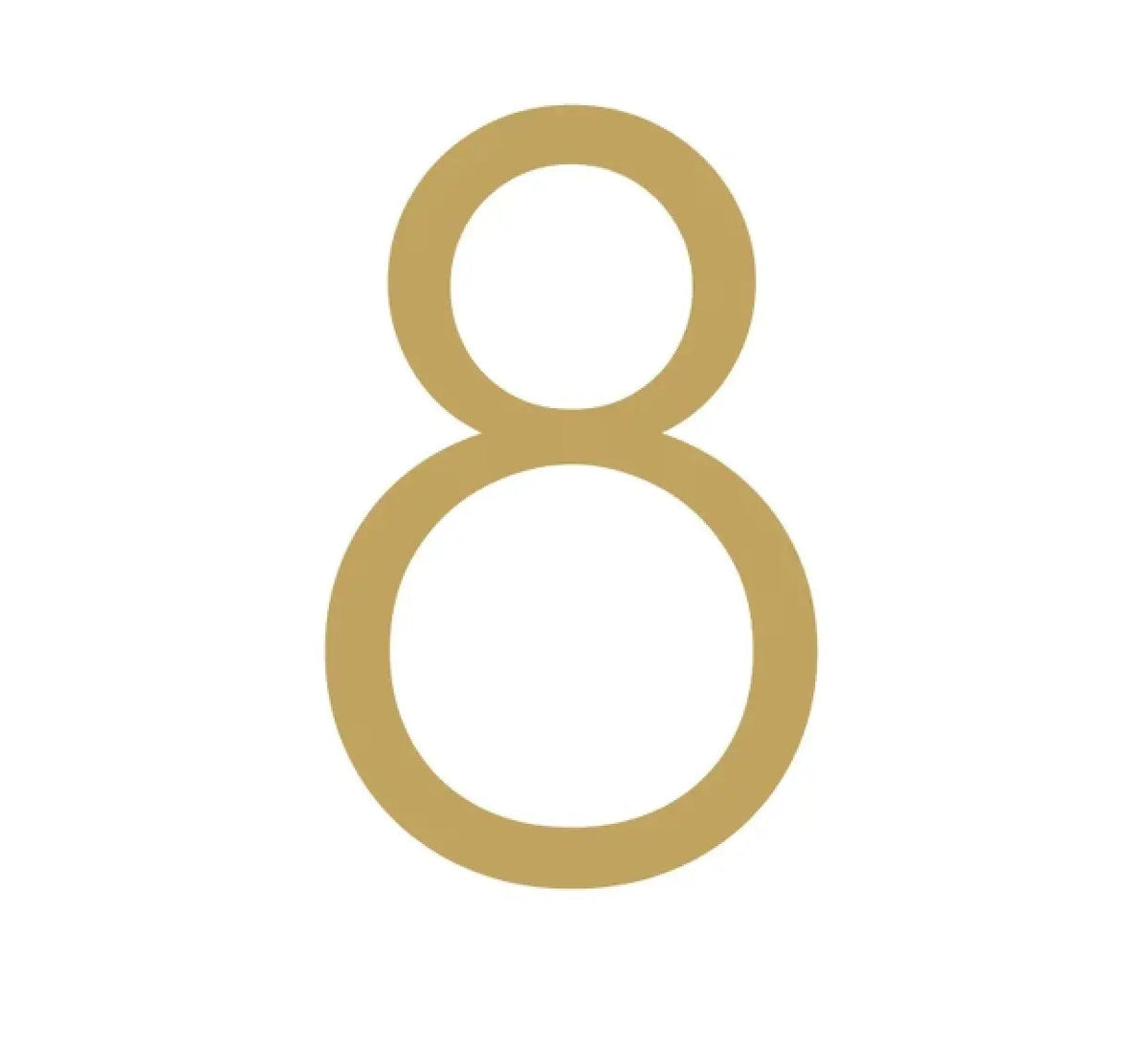 Solid Brass House Numbers | Brushed Brass