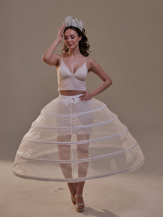 Short Crinoline Petticoat Skirt , Hoop Skirt for Wedding Dress & Quinceañera | Zenvyra Collective