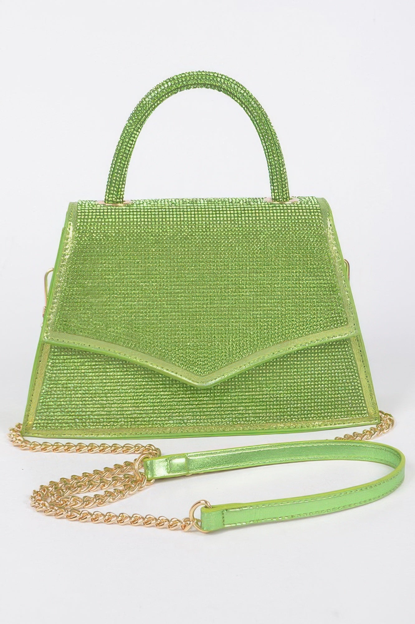 Rhinestone Top Handle Clutch