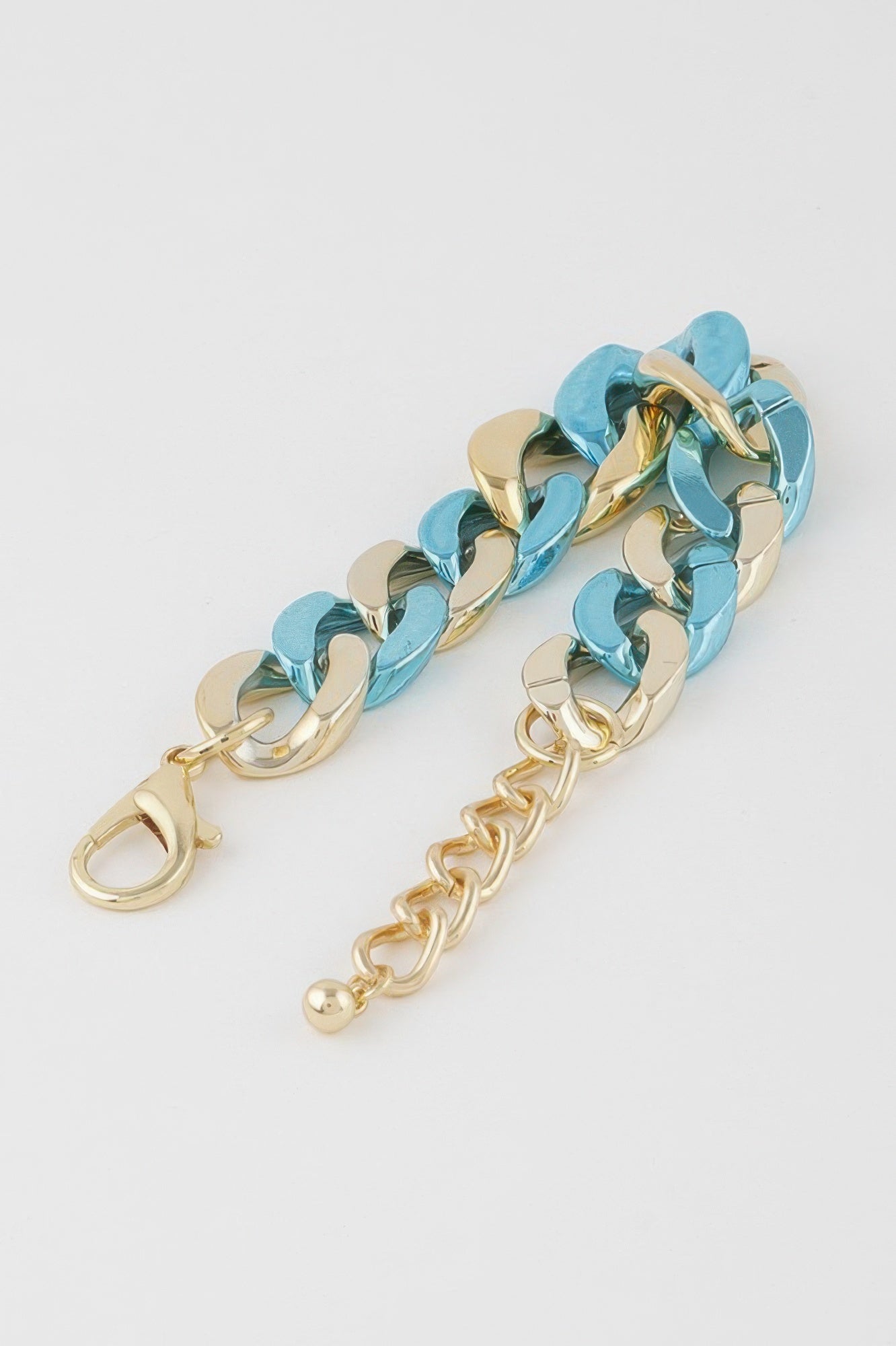 Two Toned Twisted Chain Bracelet