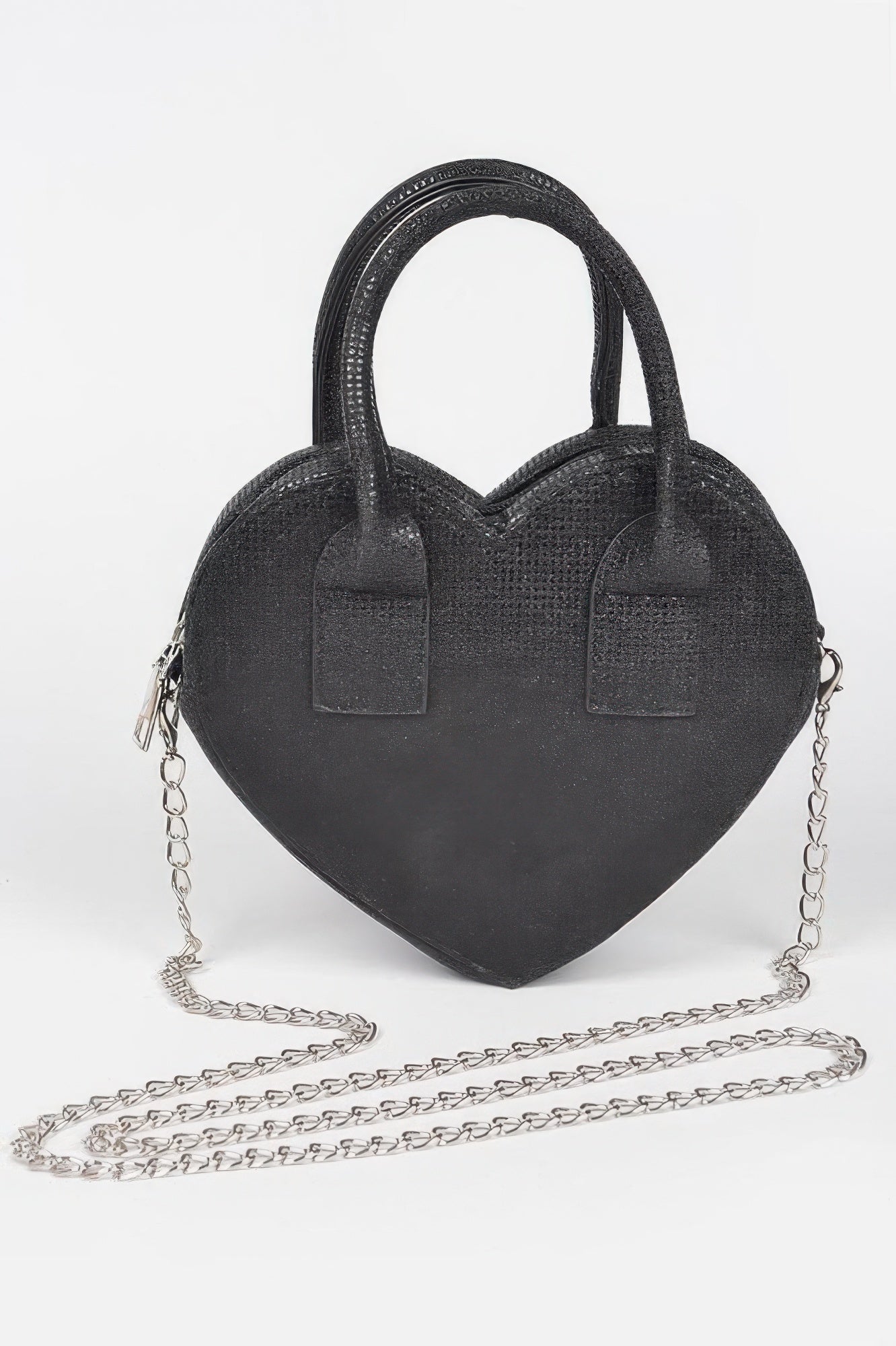 Metallic Heart Crossbody Bag