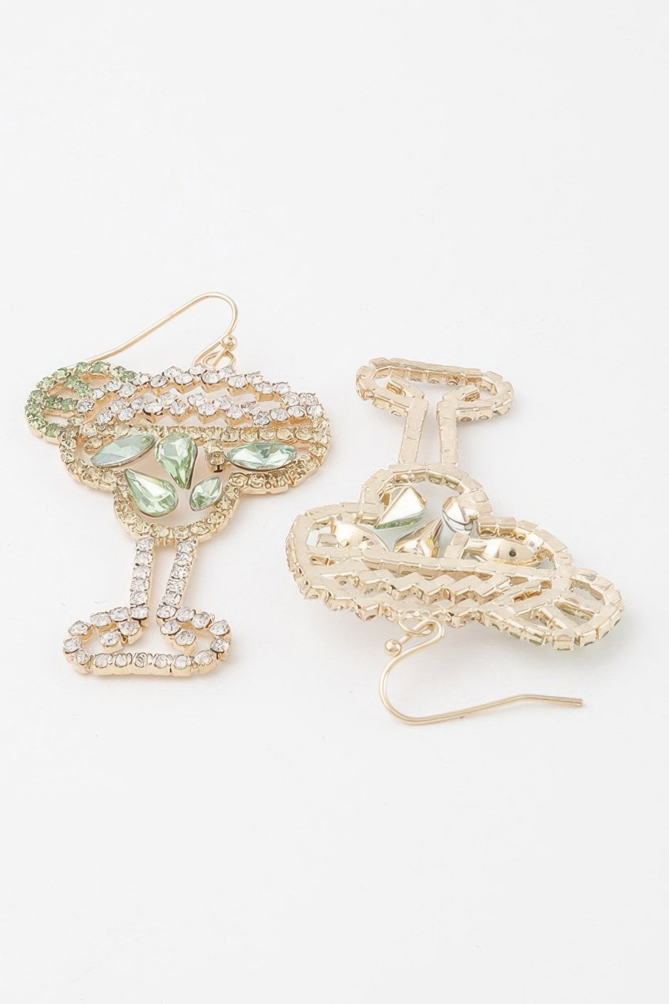 Jeweled Lime Cocktail Earrings