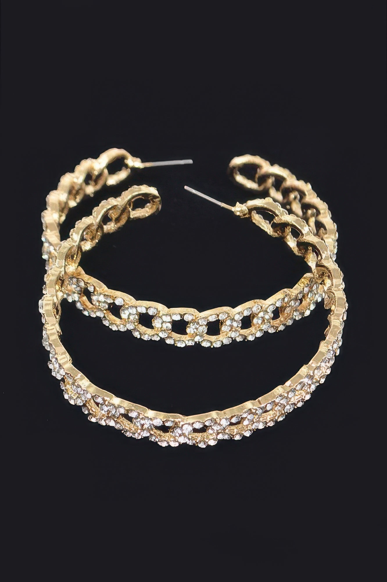 Rhinestone Hoop Earring