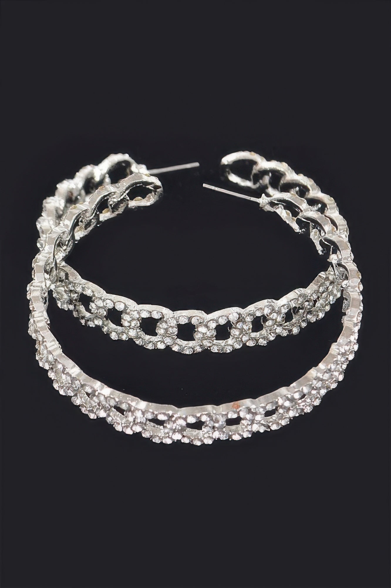 Rhinestone Hoop Earring