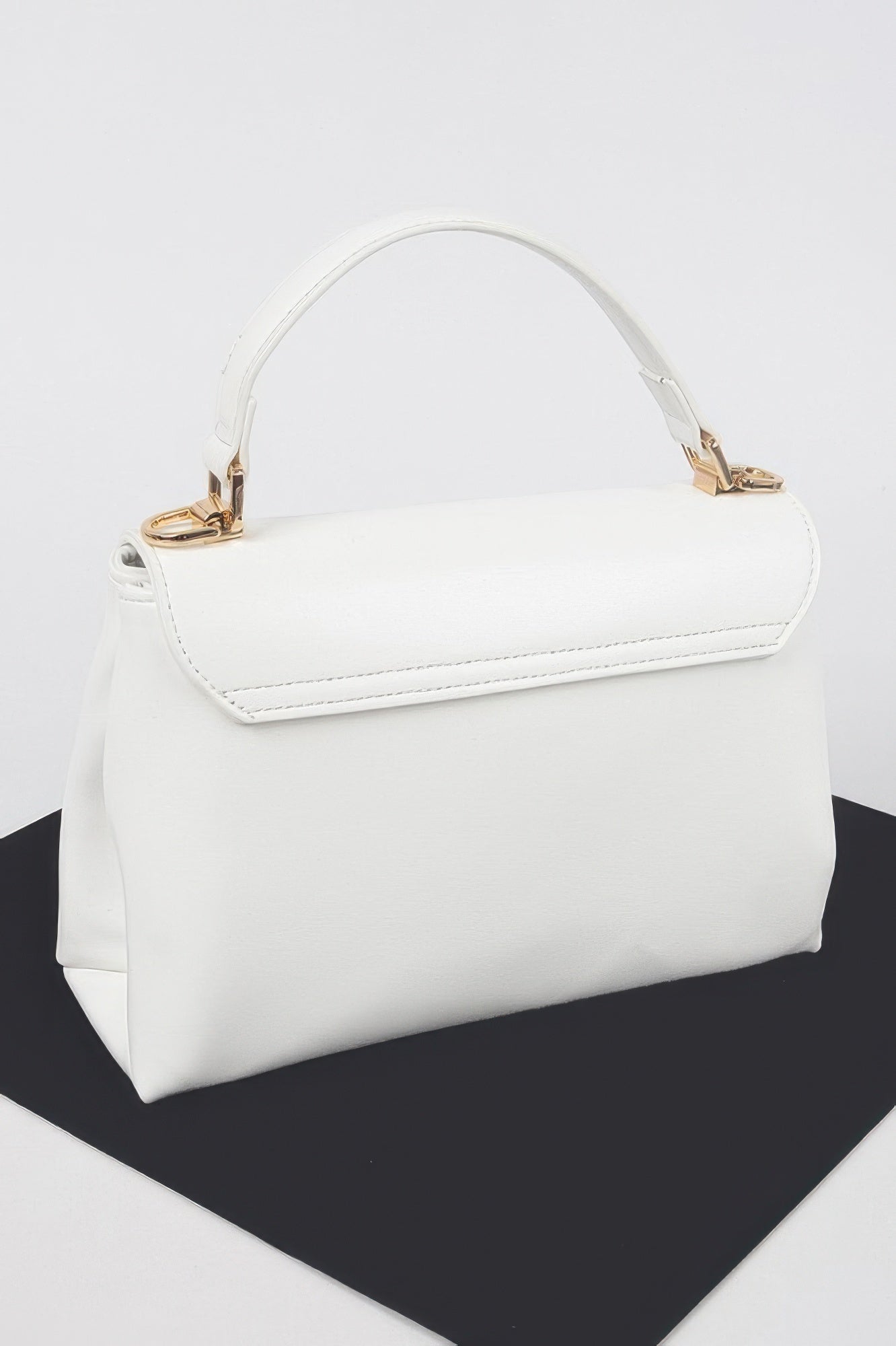 Faux Leather Flap Bag