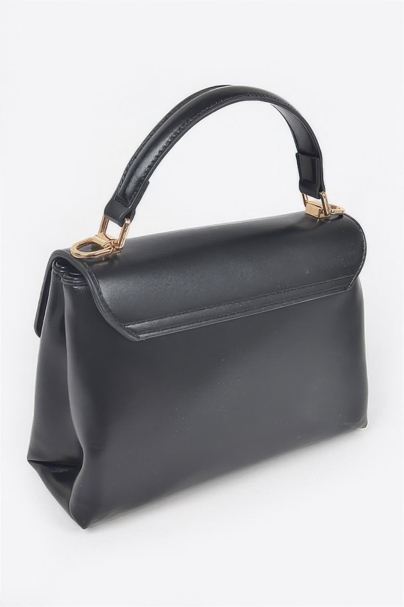 Faux Leather Flap Bag