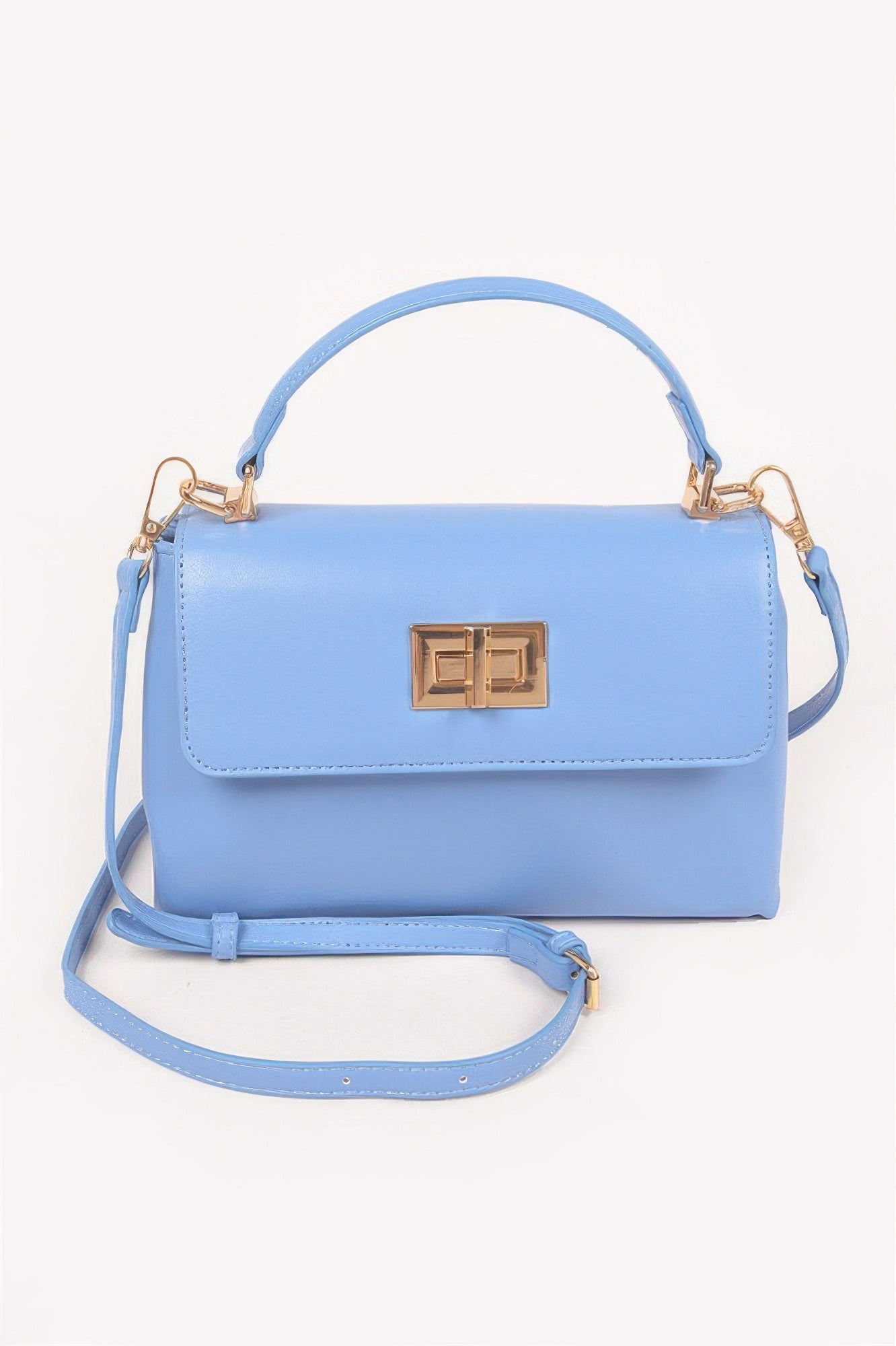 Faux Leather Flap Bag