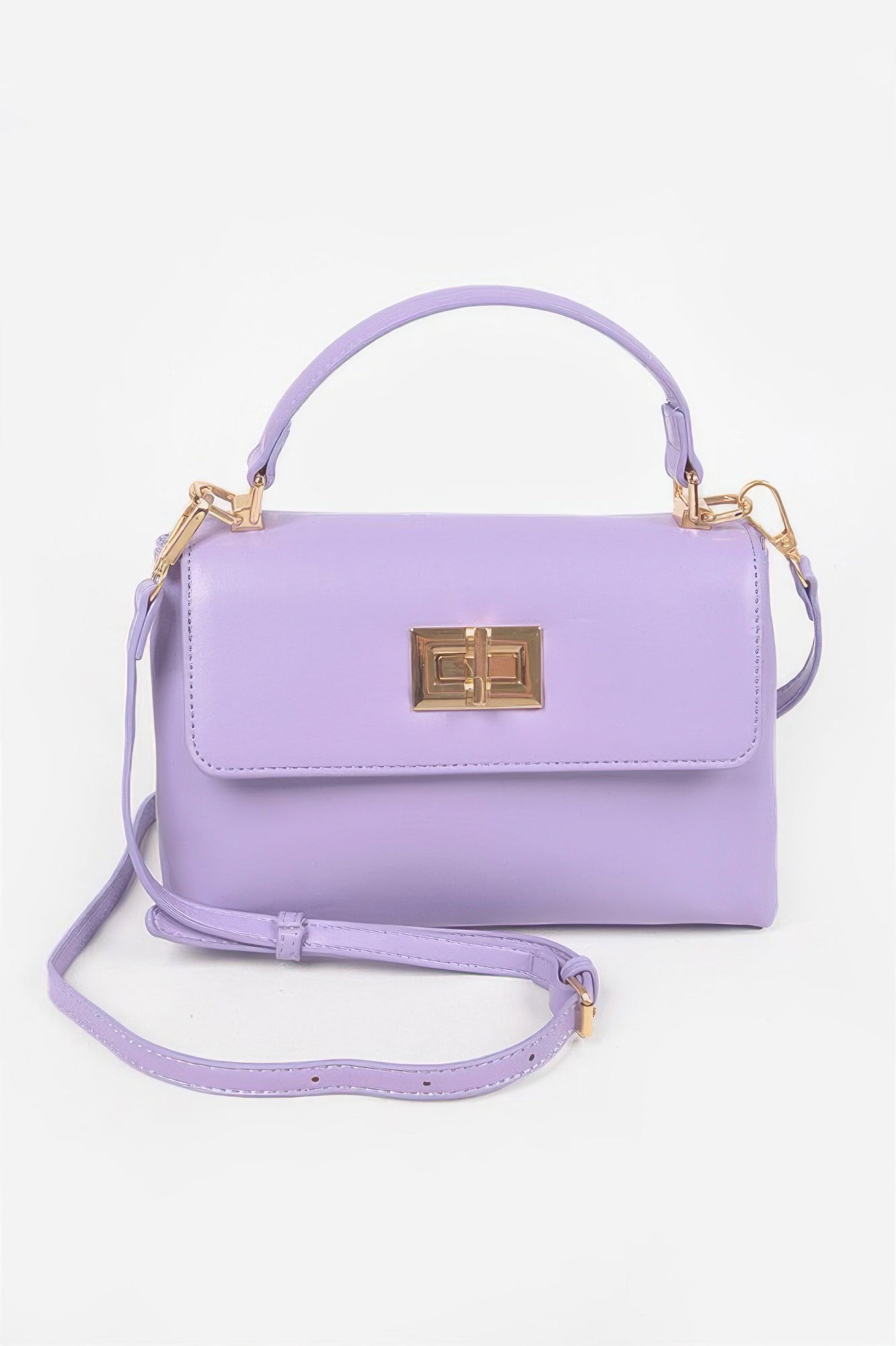 Faux Leather Flap Bag