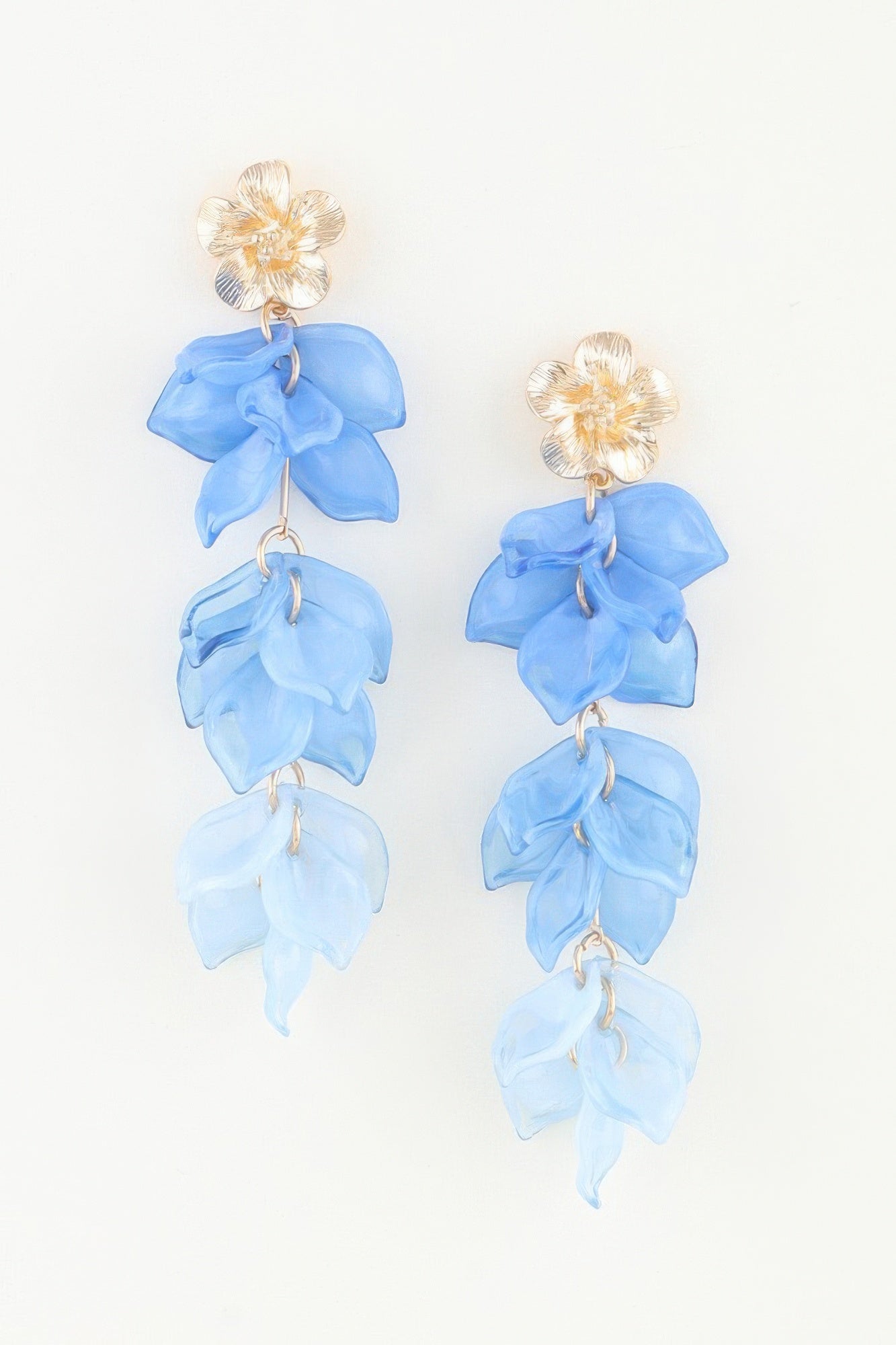 Multi Flower Blossom Drop Earrings