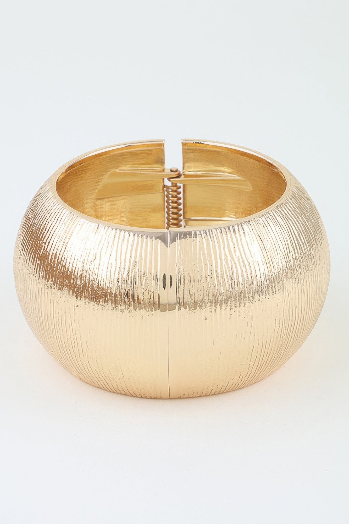 Polished Engraved Dome Cuff Bracelet