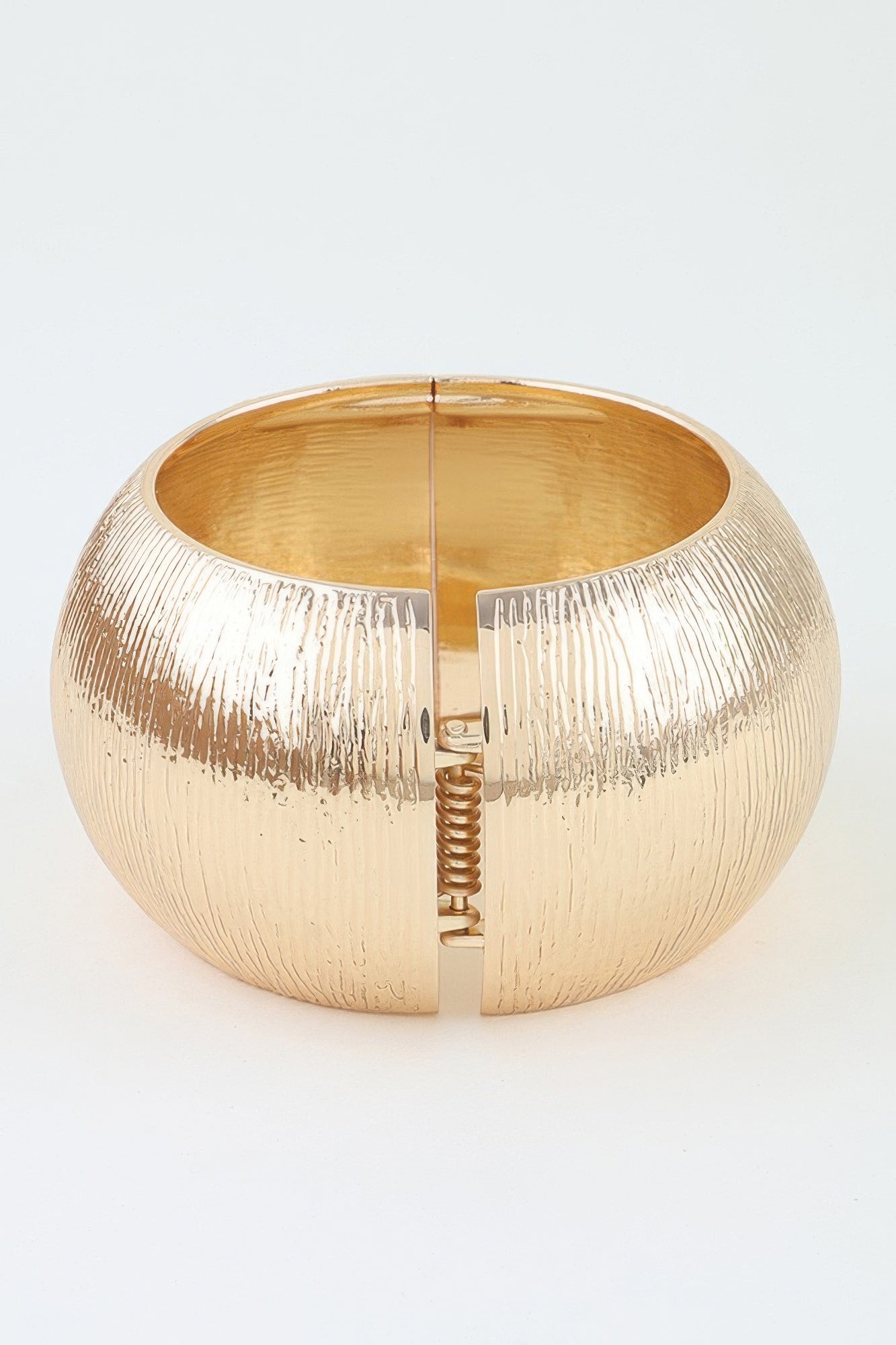 Polished Engraved Dome Cuff Bracelet