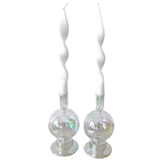 White Cotton Swirl Candle - Pack of 2
