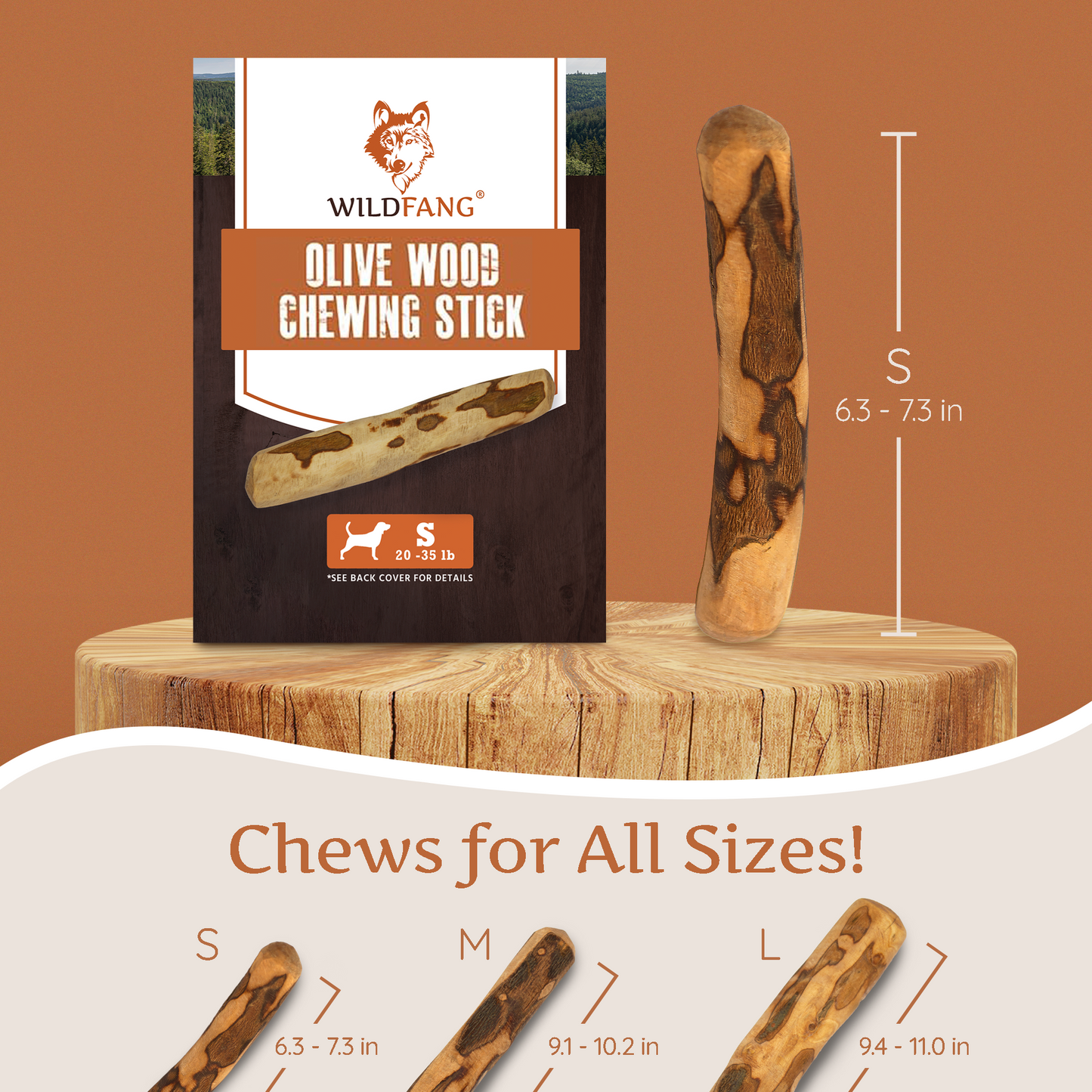 Wildfang Olive Wood Chew Stick for Dogs – Natural Dental Care