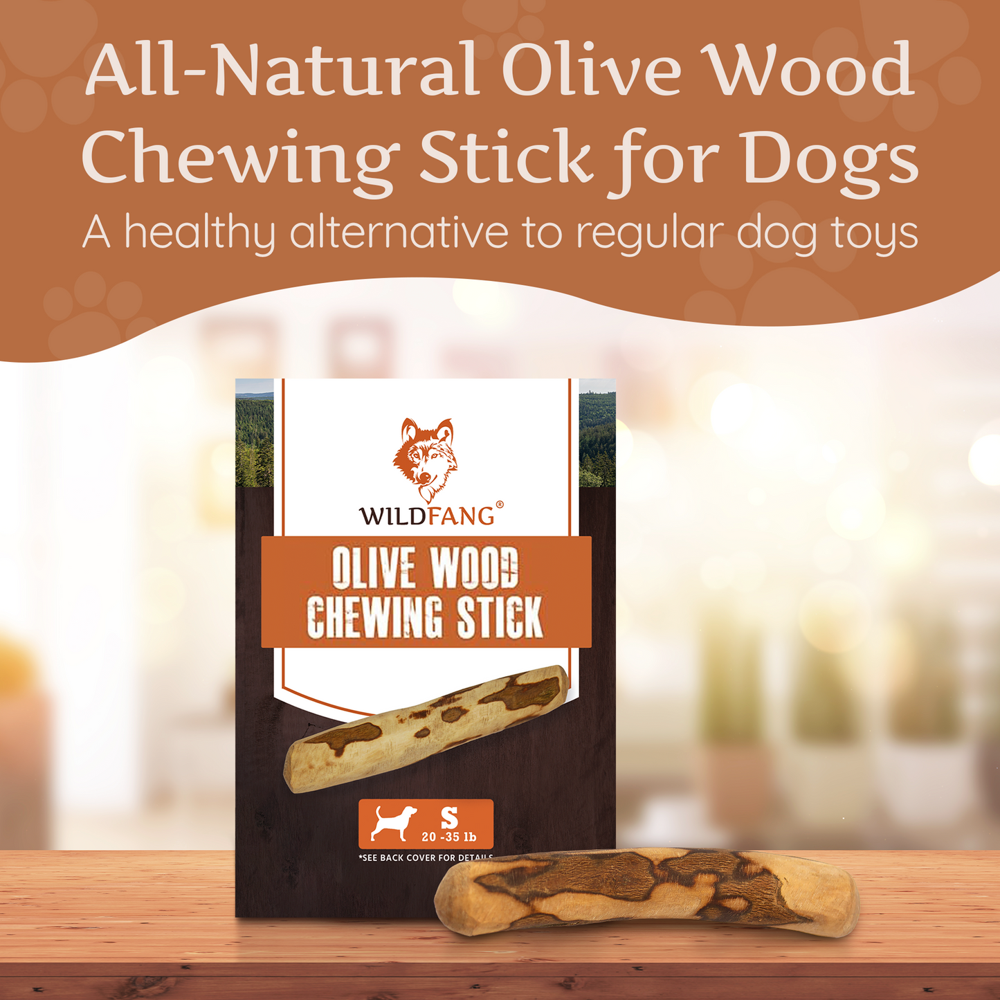 Wildfang Olive Wood Chew Stick for Dogs – Natural Dental Care