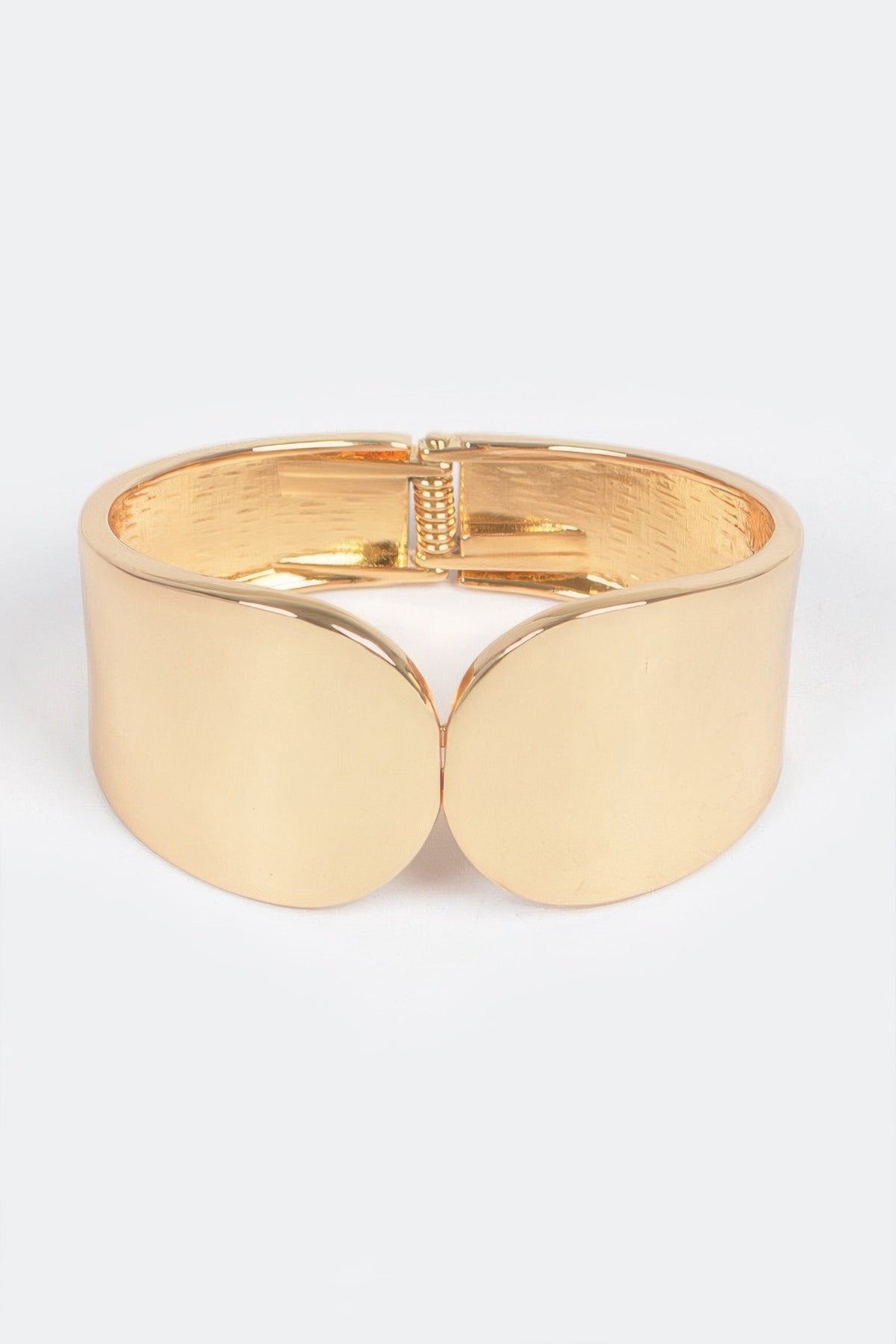 Metal Spring Hinge Cuff Bracelet