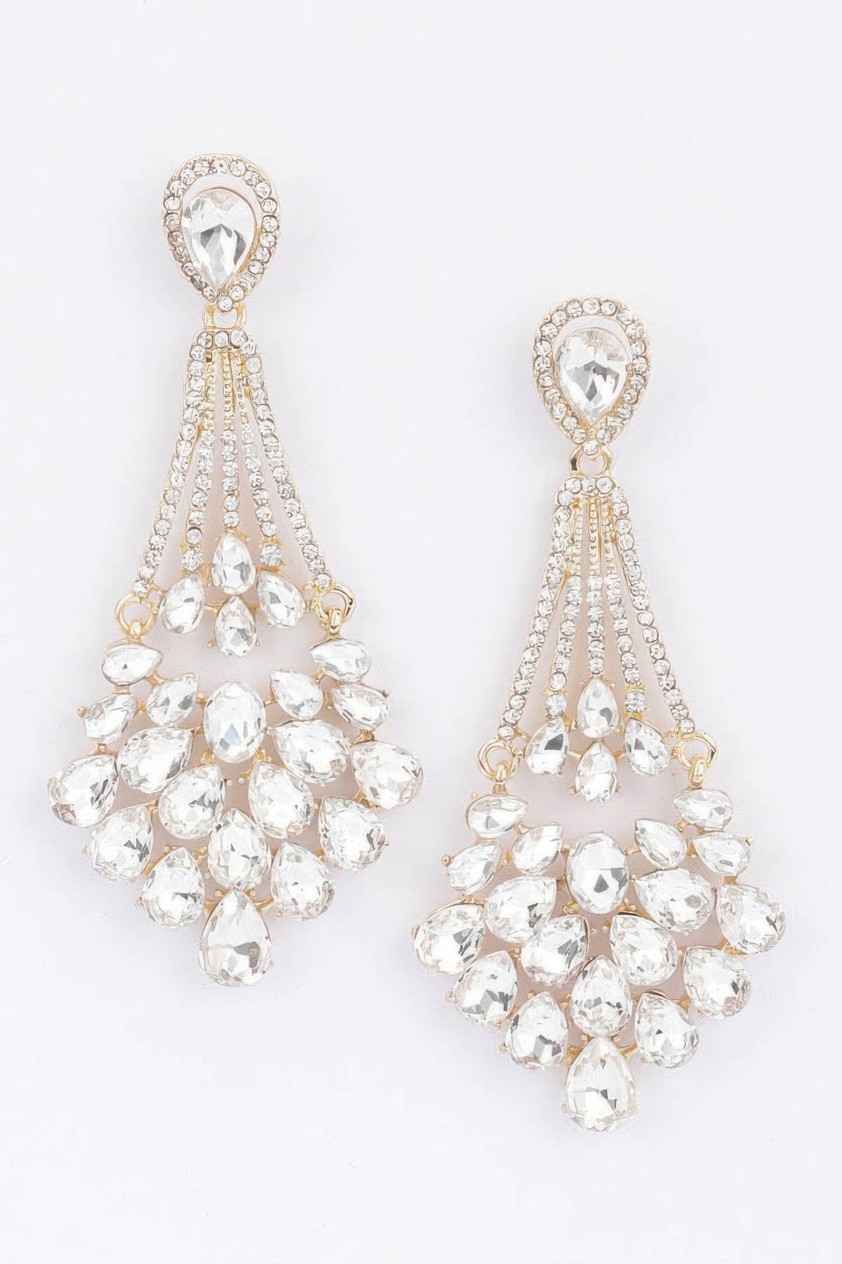 Rhinestone Earrings | Glamour Drop Earrings